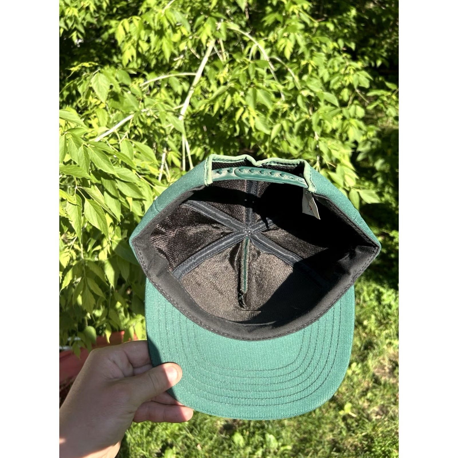 Vintage VINTAGE Auburn Snapback Hat Cap Men Adjustable Green USA Michigan 80s Ittner bean & grain auburn farm USA Size ONE SIZE - 5 Thumbnail