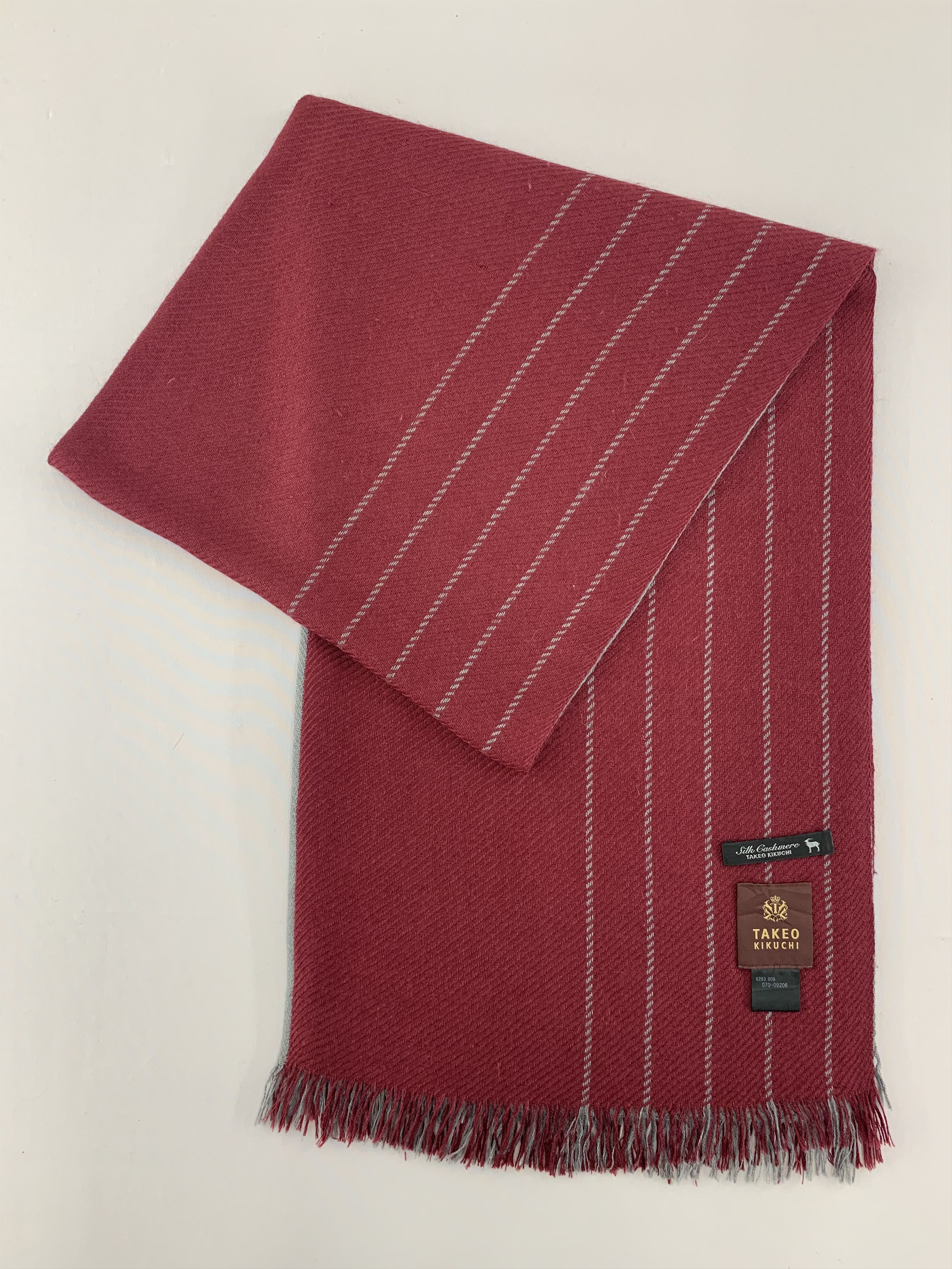 Takeo Kikuchi Takeo Kikuchi Silk Cashmere Scarf Muffler Neck Wrap BL4095 Size ONE SIZE - 4 Thumbnail