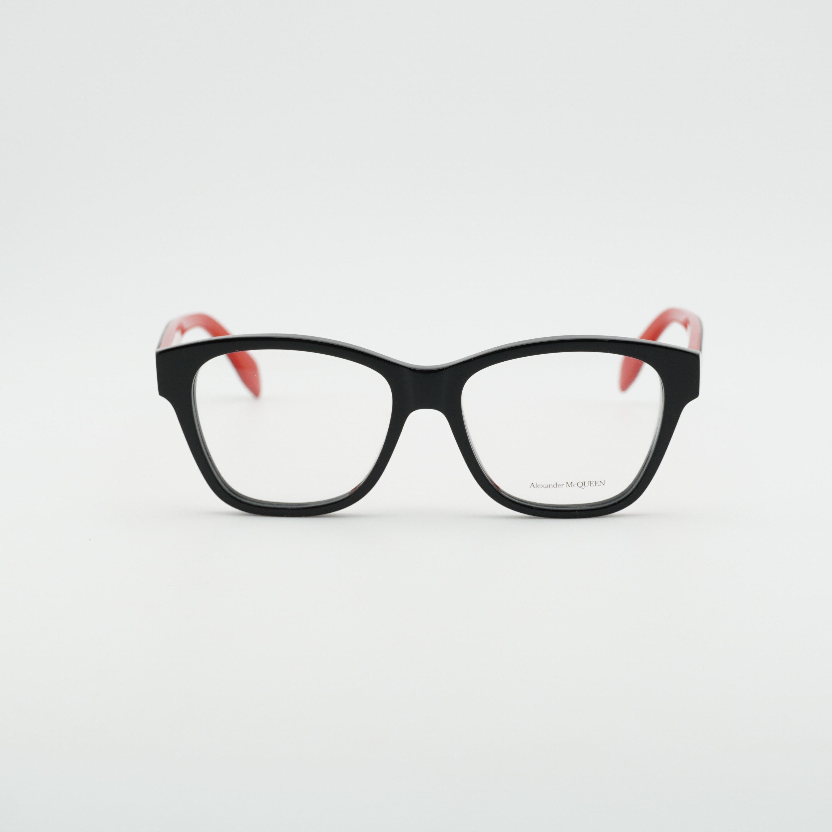 Alexander McQueen Alexander McQueen AM0306O 003 Eyeglasses Black/Red 52mm Size ONE SIZE - 2 Thumbnail