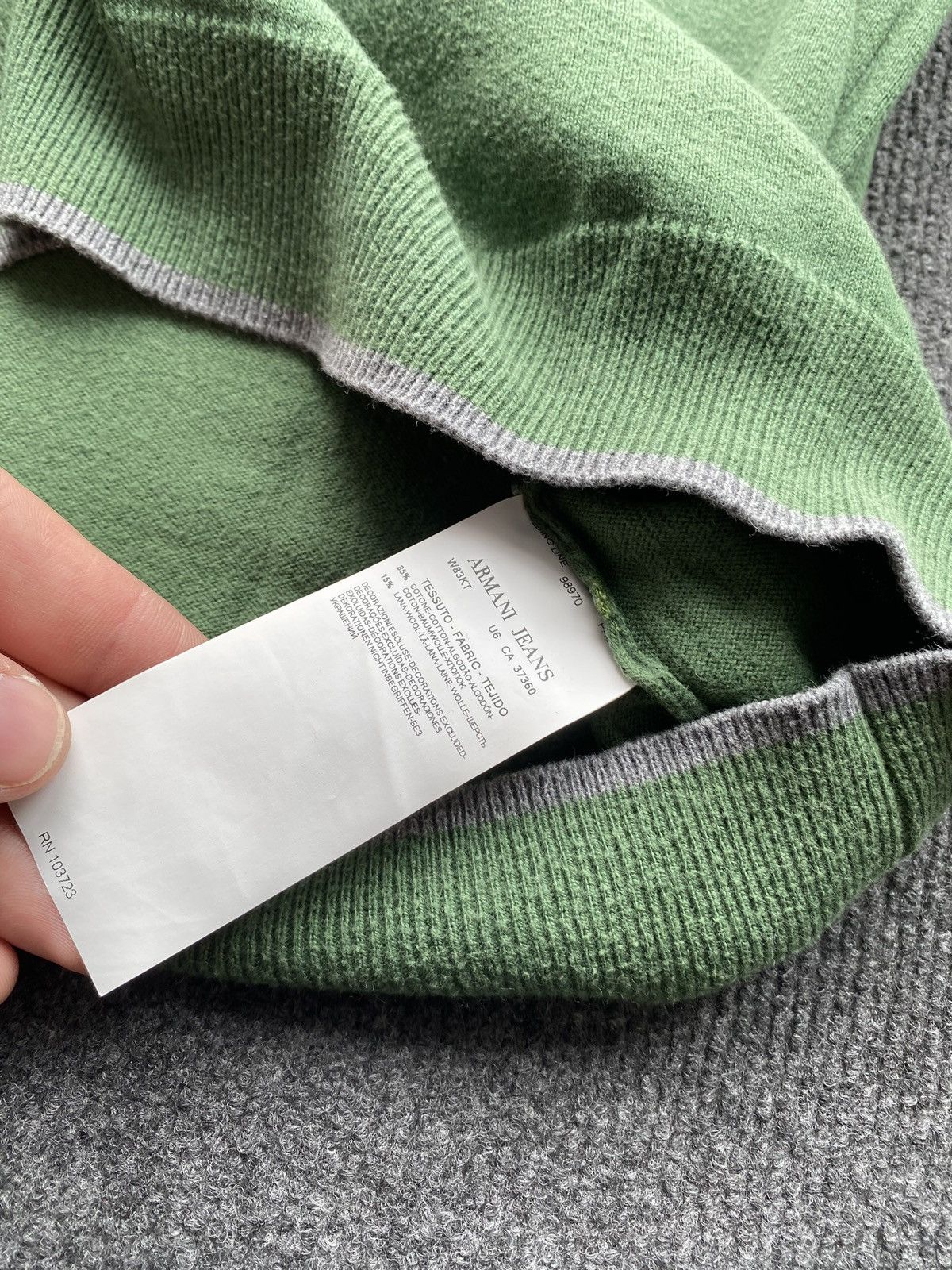 Armani 🔥Armani Jeans Pullover Sweater Green mens designer m rare Size US M / EU 48-50 / 2 - 4 Thumbnail