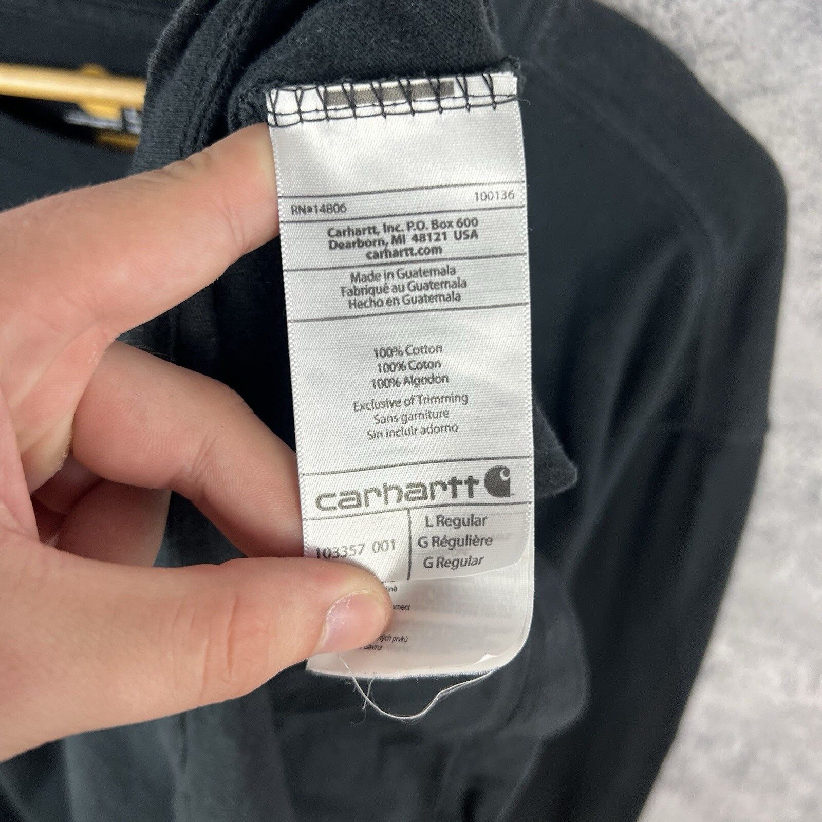 Carhartt Carhartt Longsleeve Men's Size L Black Cotton Size US L / EU 52-54 / 3 - 5 Thumbnail