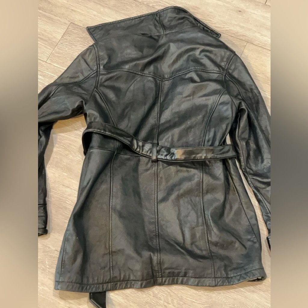 Wilsons Leather Wilsons Leather Women's Black Belted Jacket Size XS / US 0-2 / IT 36-38 - 6 Thumbnail