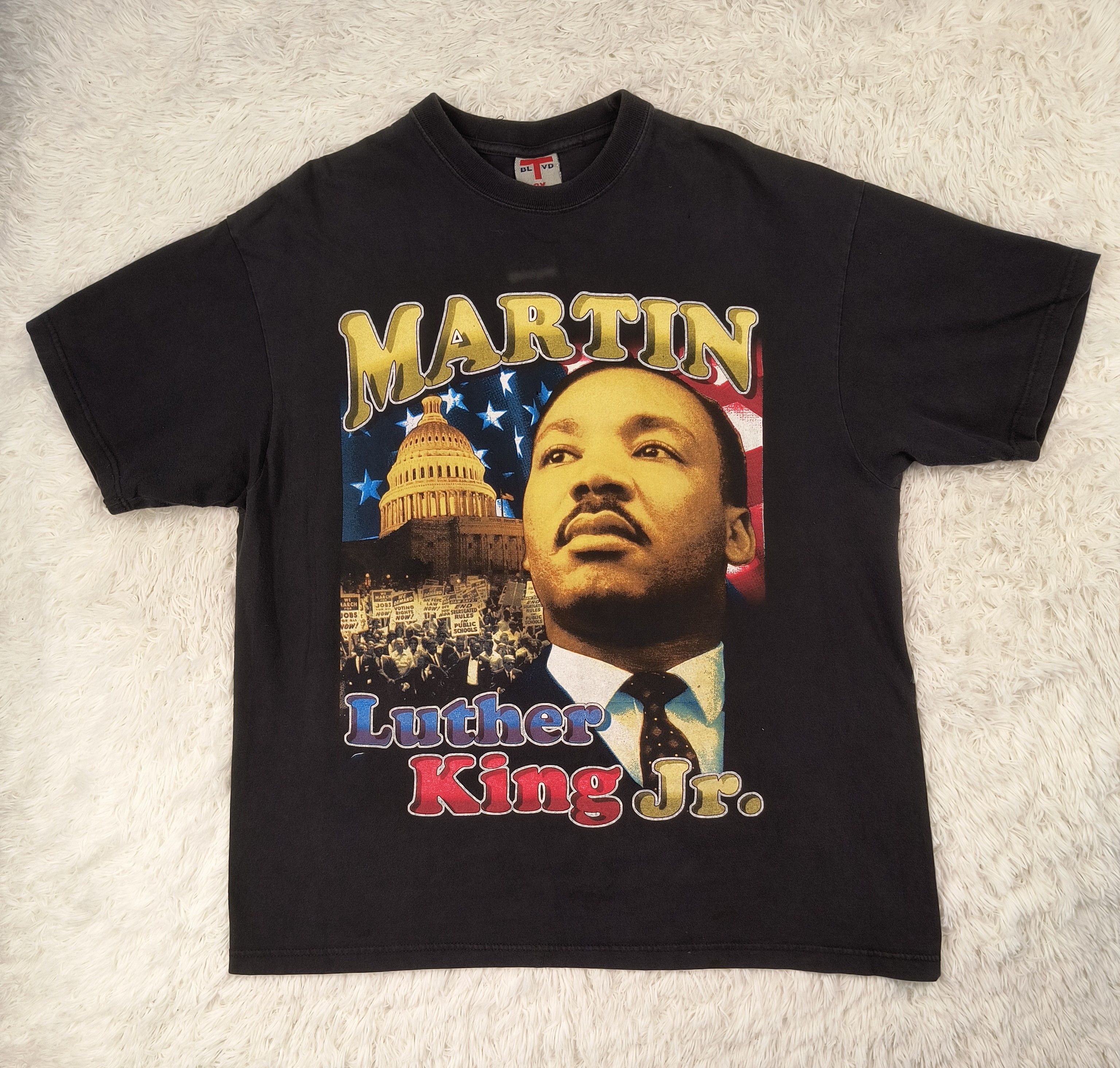 Rap Tees Vintage AOP Martin Luther King Jr. & Malcom X tee Size US XXL / EU 58 / 5 - 3 Thumbnail