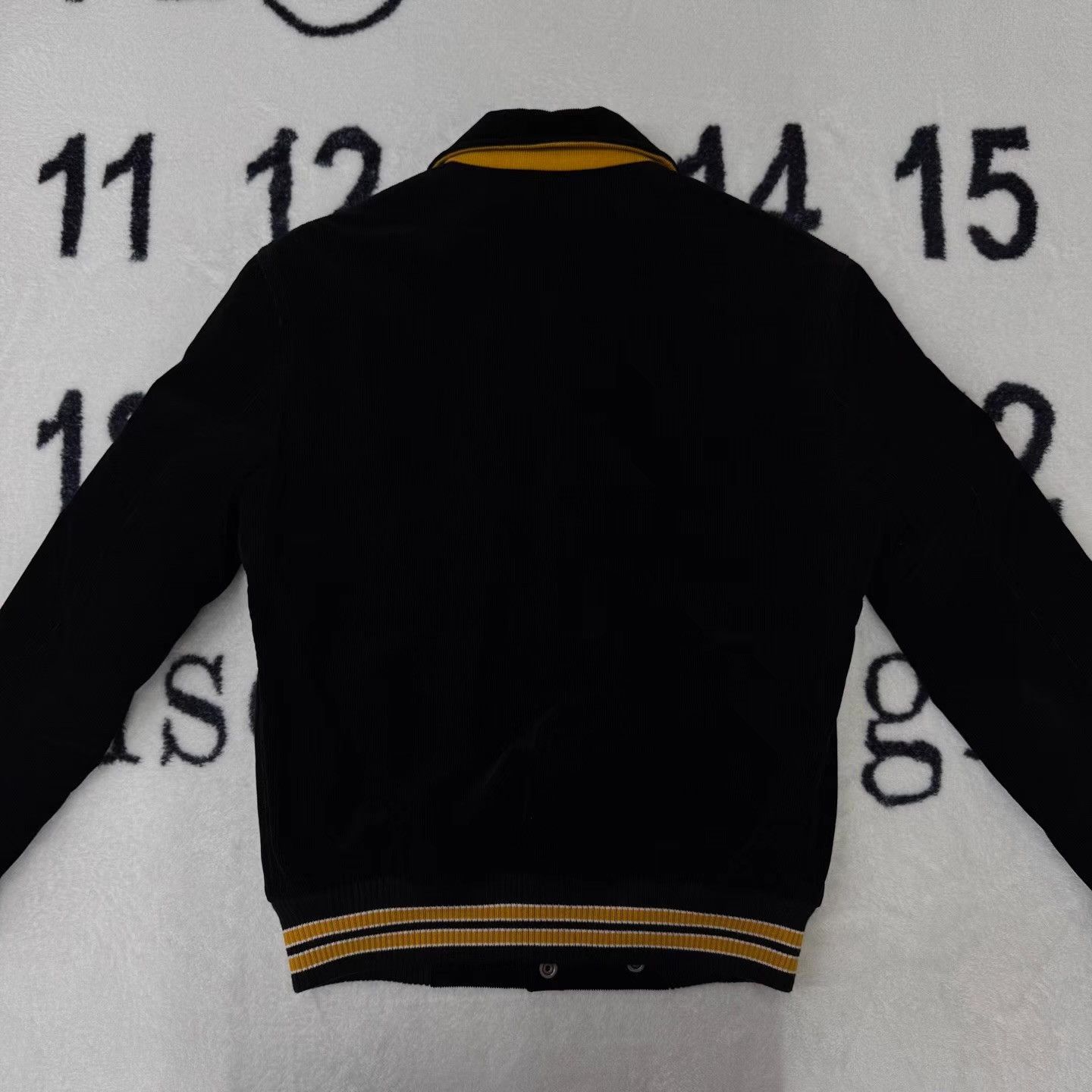 Saint Laurent Paris YSL Black & Yellow Corduroy Jacket Q10 Size US L / EU 52-54 / 3 - 3 Thumbnail