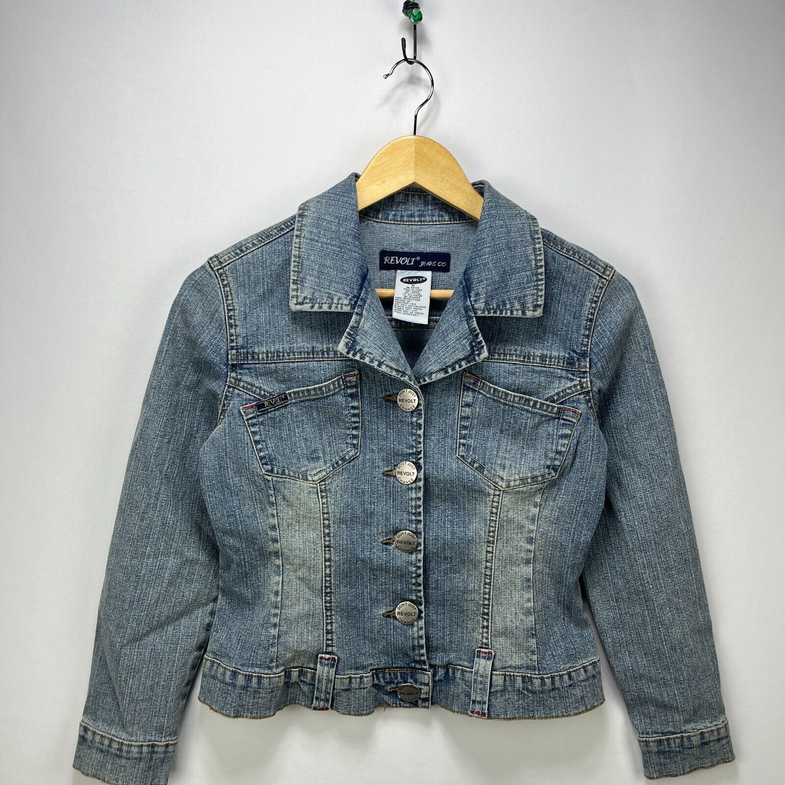Vintage Vintage Y2K Revolt Jeans Womens Denim Medium Cropped Style Size M / US 6-8 / IT 42-44 - 1 Thumbnail