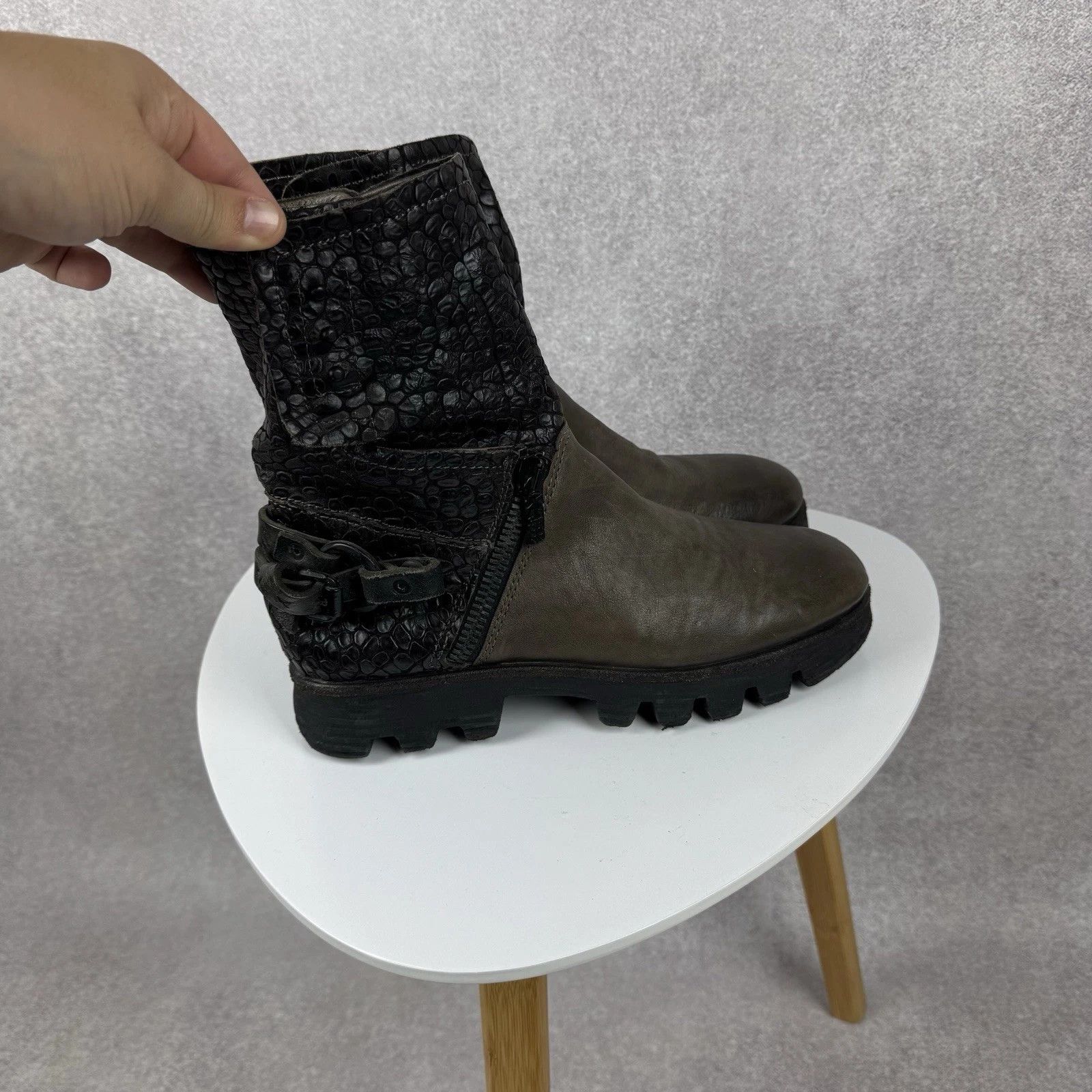 A.S.98 AS 98 Airstep Biker Leather Boots Rockstar Women Size US 11 / IT 41 - 4 Thumbnail