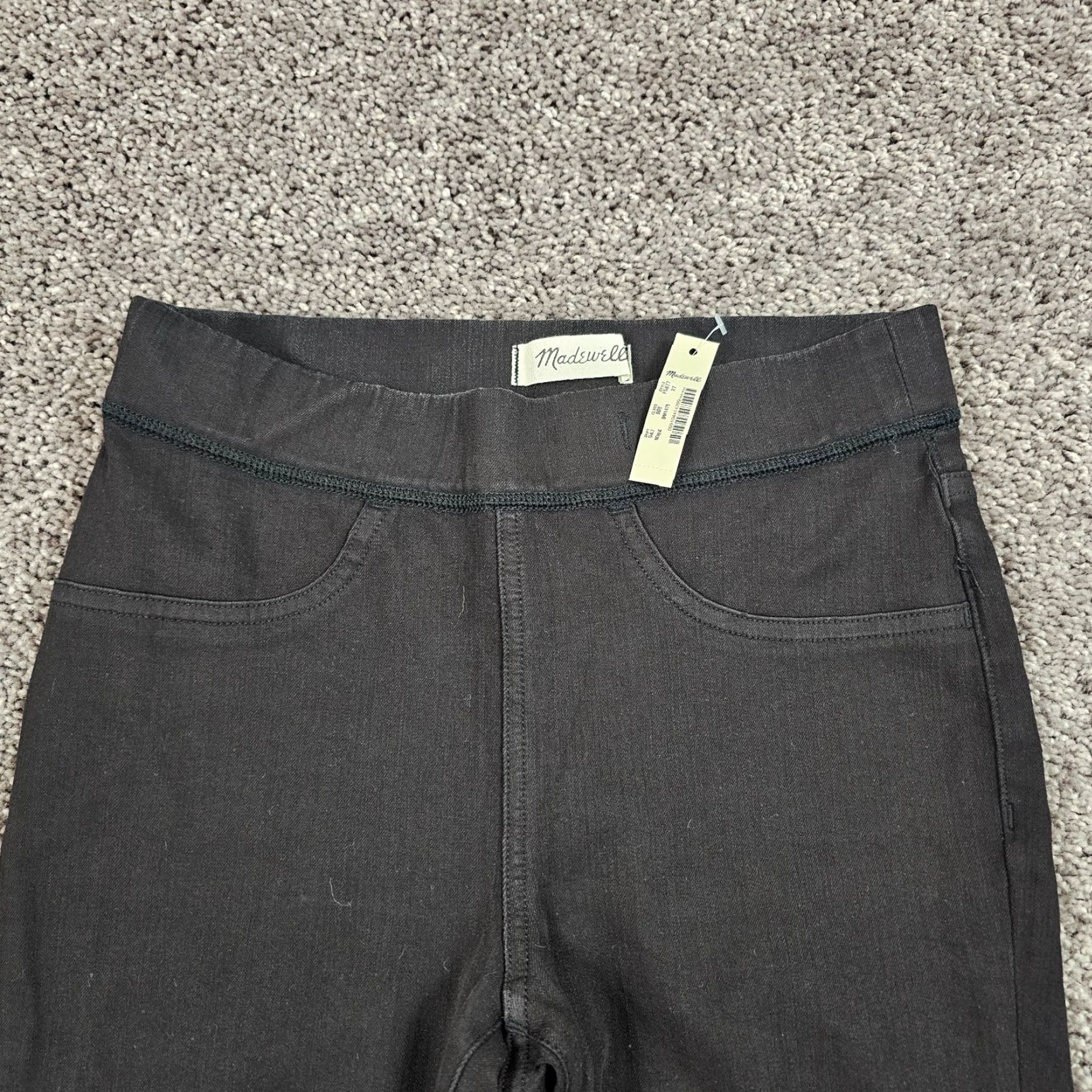 Madewell Madewell Jeans Womens 27 Black Anywhere Mid Rise Stretch Pull On F5877 25x27 Size 27" / US 4 / IT 40 - 2 Thumbnail