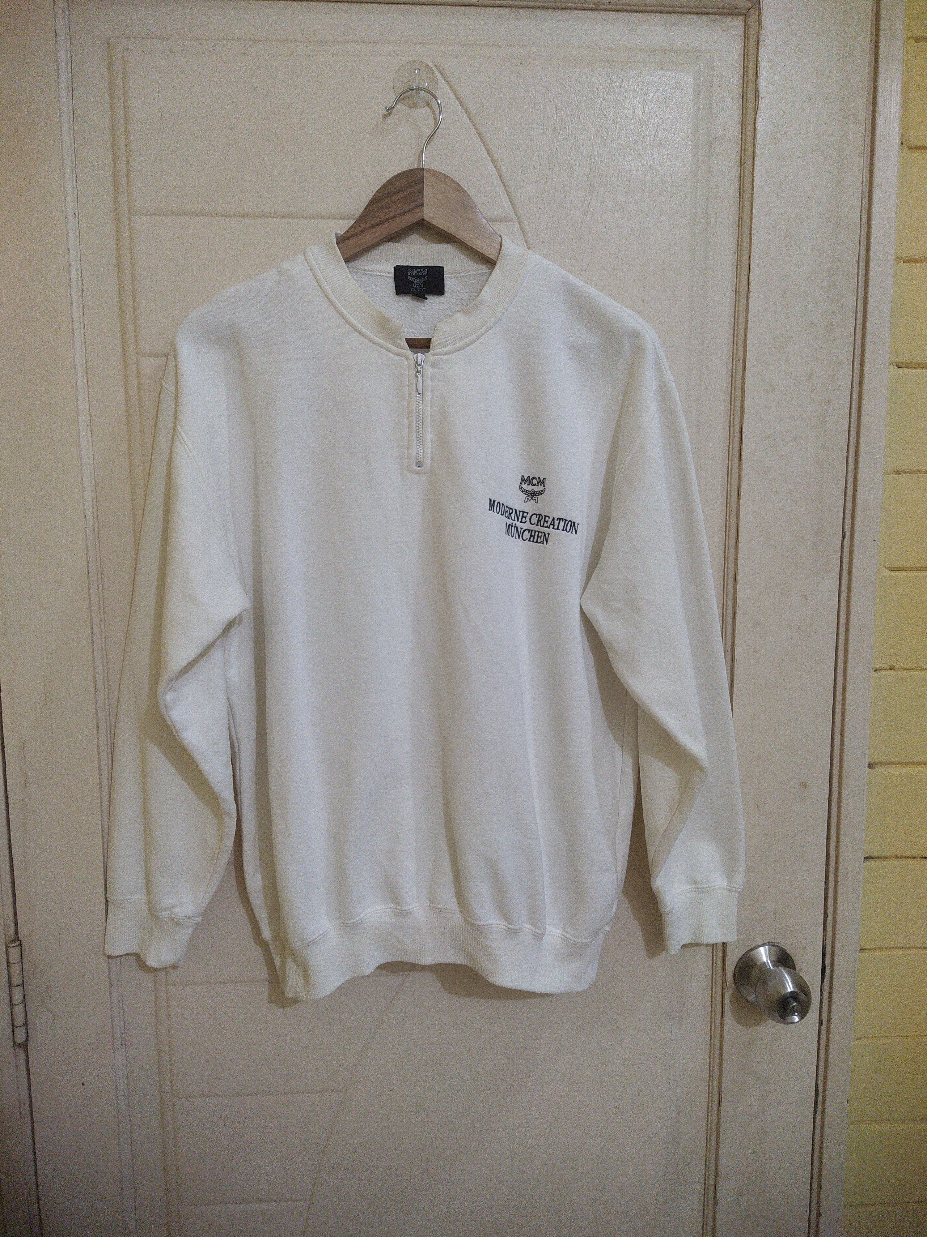 MCM MCM München Logo Quarter-Zip Sweatshirt Size US M / EU 48-50 / 2 - 1 Thumbnail