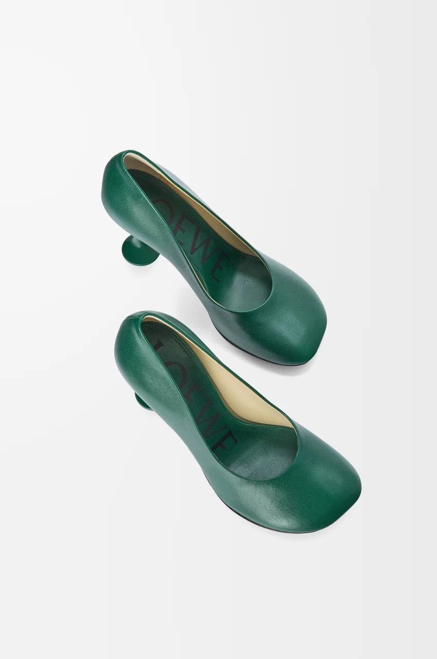 Loewe o1loc1c0525 Toy Pump In Goatskin in Forest Green Size US 4 / IT 34 - 3 Thumbnail