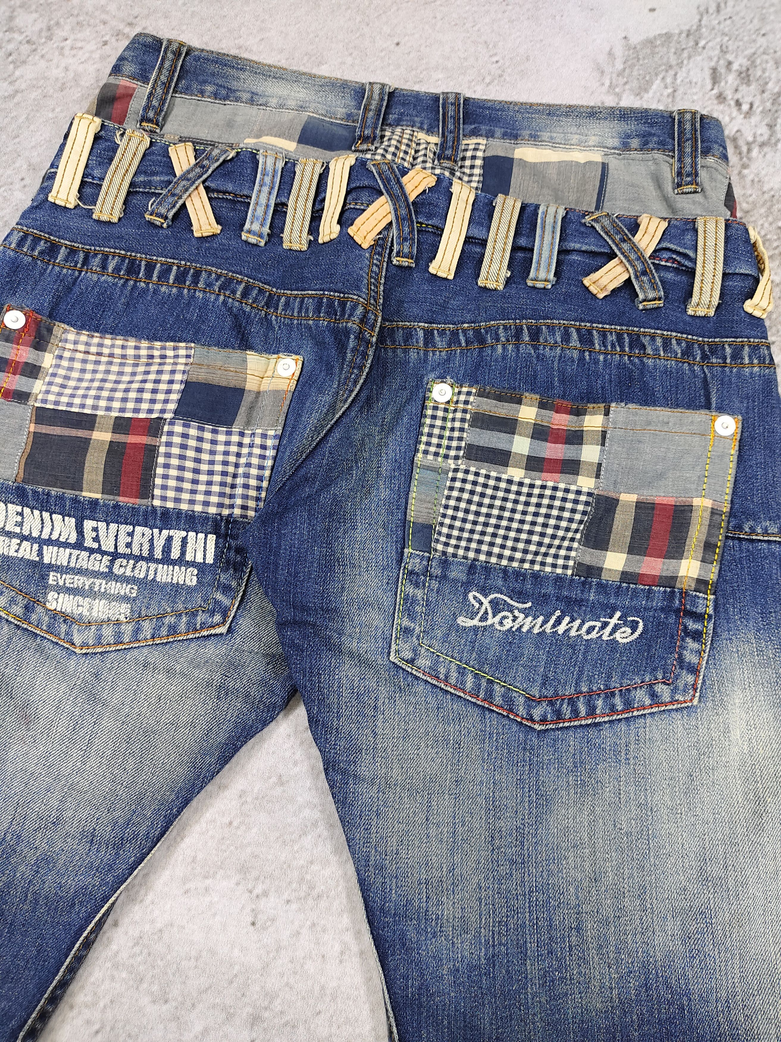 Japanese Brand 00s Dominate🇯🇵 Double Waist Patchwork Handcrafted Denim Size US 31 - 8 Thumbnail