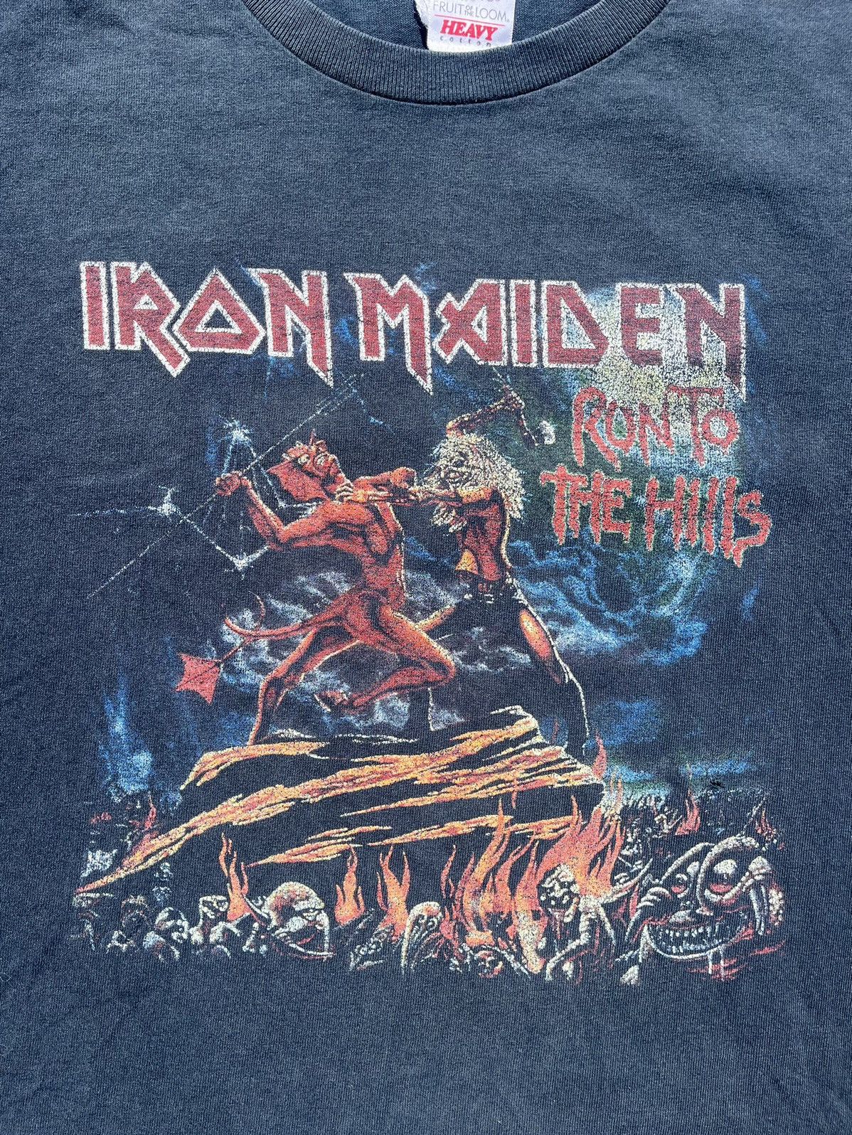 Band Tees Vintage Iron Maiden Run To The Hills T-Shirt Size US L / EU 52-54 / 3 - 3 Thumbnail