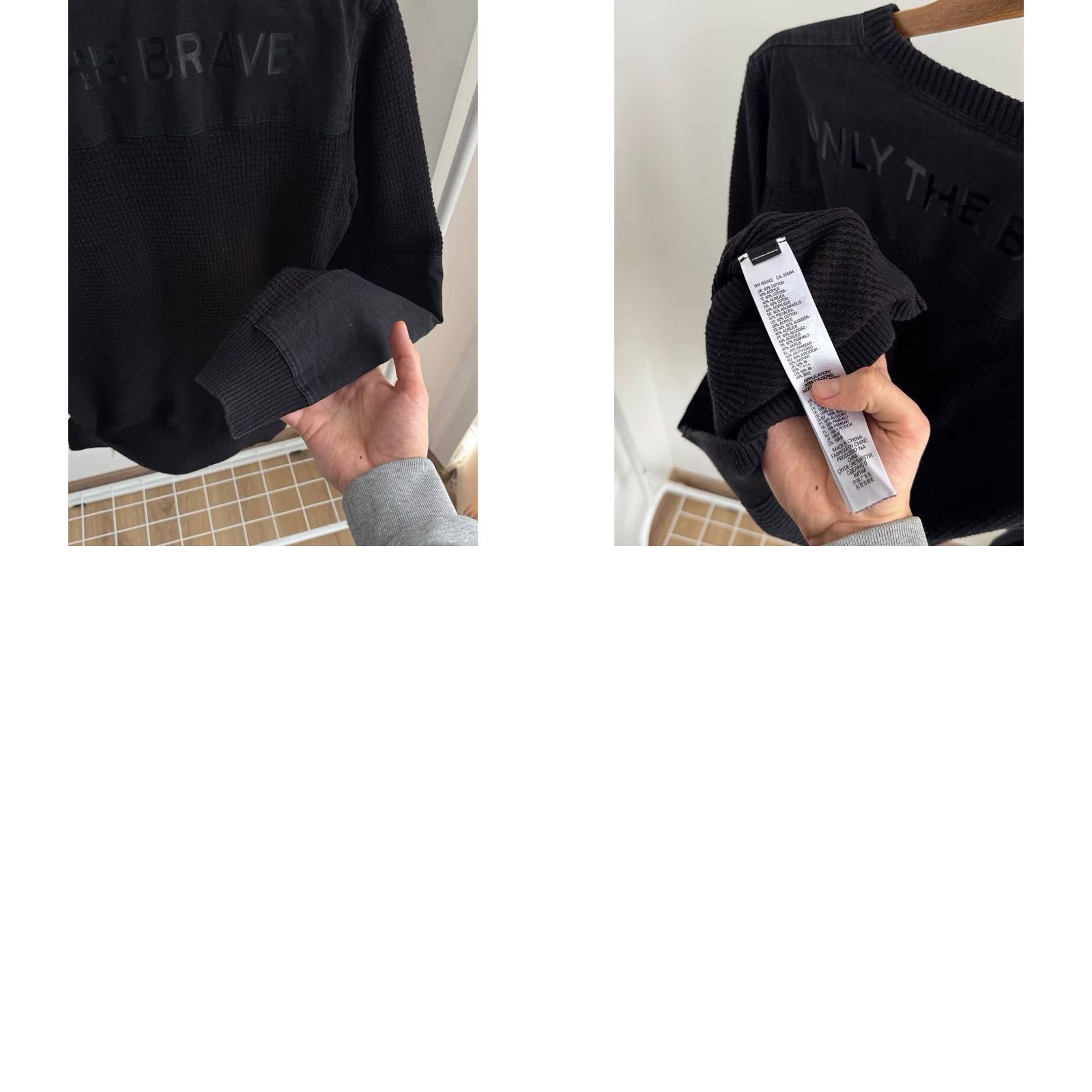 Diesel VINTAGE Diesel ONLY THE BRAVE Ribbed Classic Black Sweater Men L Size US L / EU 52-54 / 3 - 8 Thumbnail