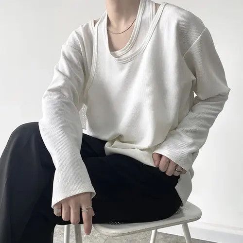 Japanese Brand Korean fashion style long sleeve halter T-shirt Size US M / EU 48-50 / 2 - 7 Thumbnail