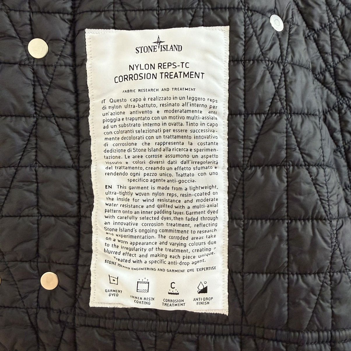 Stone Island Nylon Reps-TC Corrosion Treatment Quilted Jacket Size US M / EU 48-50 / 2 - 5 Thumbnail