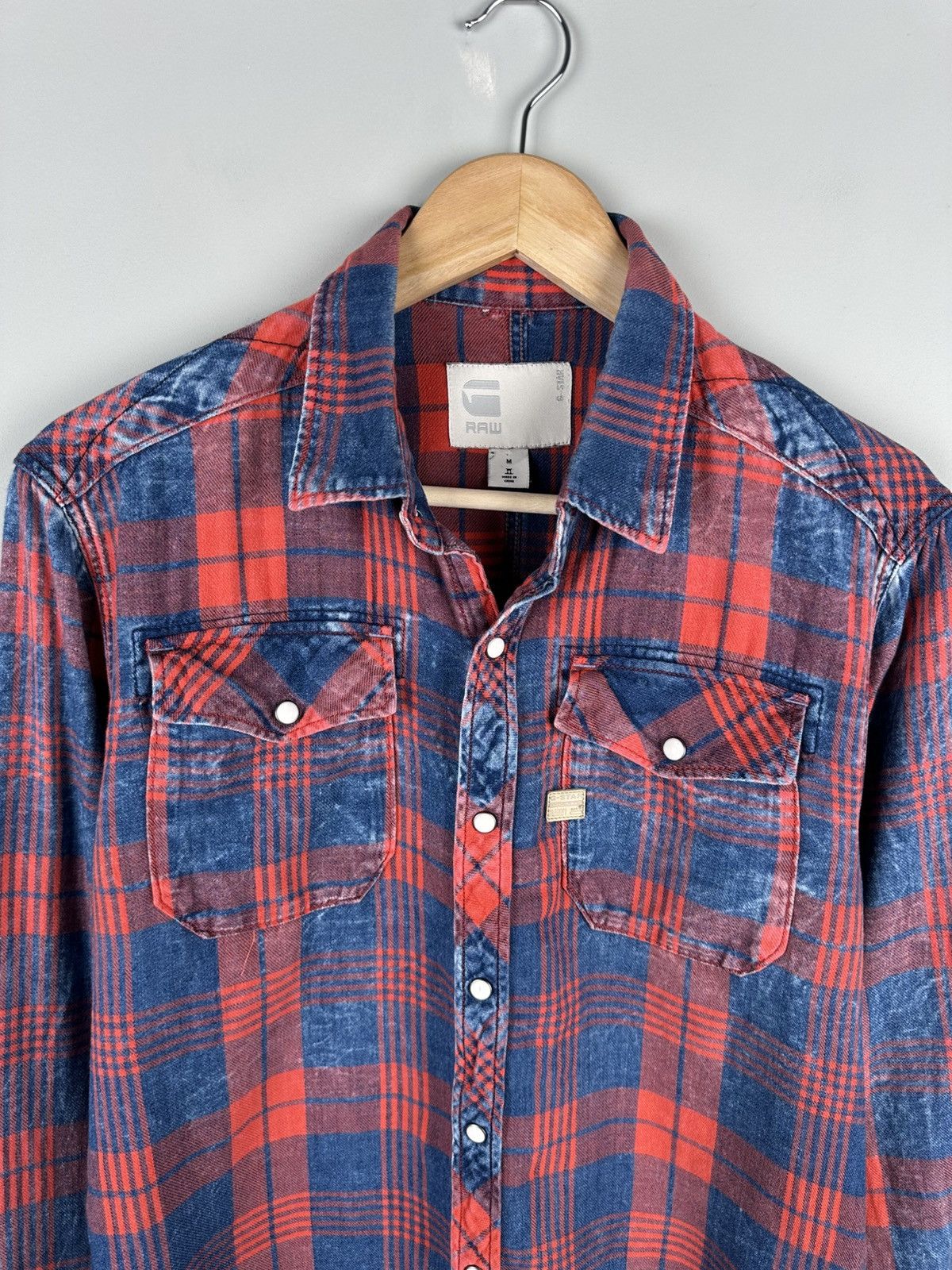 G-Star G-star Raw Landoh Flannel Shirt Long Sleeve Button Up Size US M / EU 48-50 / 2 - 3 Thumbnail