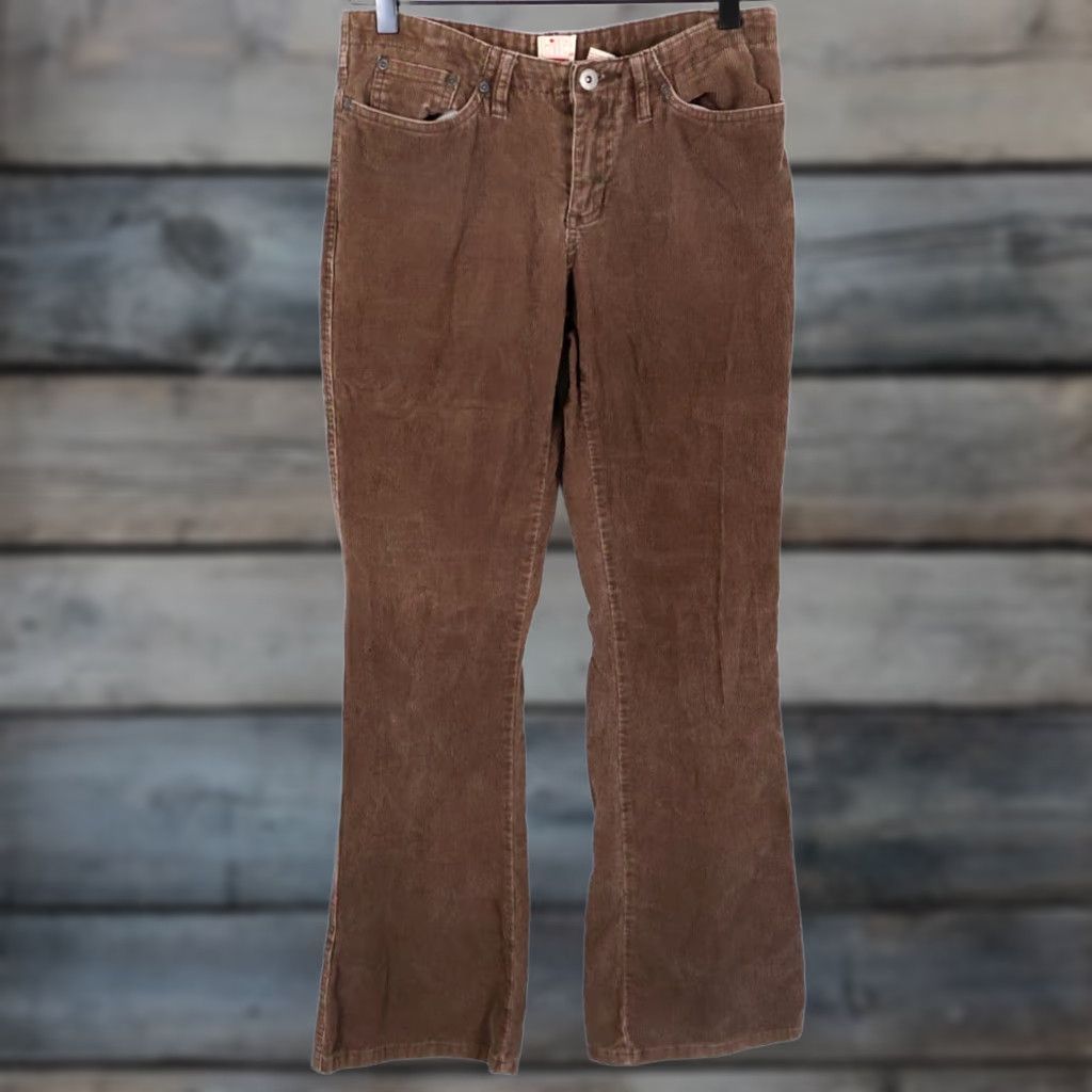 Vintage VINTAGE Tilt Corduroy Flared Pants Women's 1 Regular 28 x 30 Brown 80s Retro Boho Hip​pie Pants Size 28" / US 6 / IT 42 - 1 Thumbnail