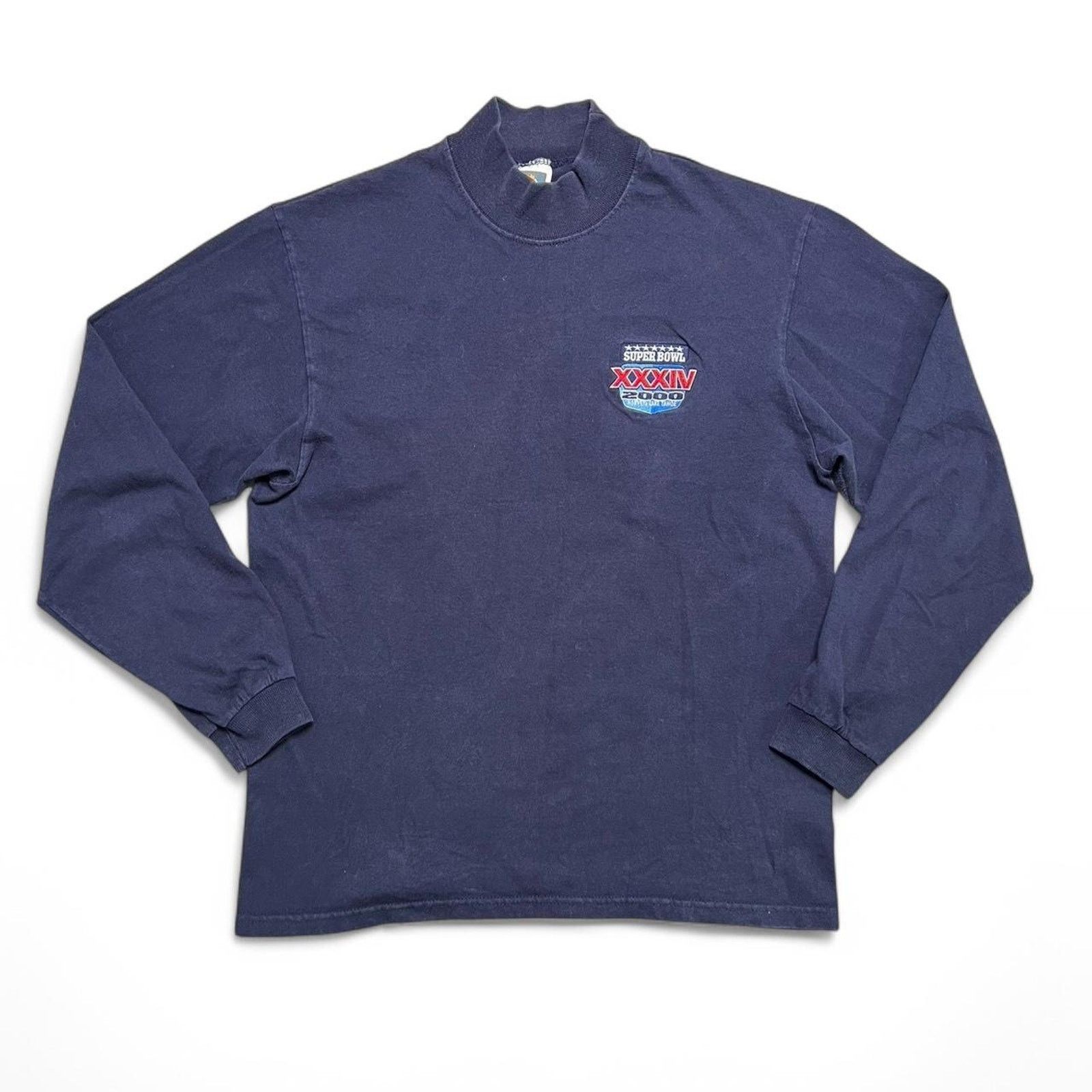 Other Vintage Super Bowl XXXIV 2000 Long Sleeve Mock Neck Shirt M Size US M / EU 48-50 / 2 - 1 Thumbnail