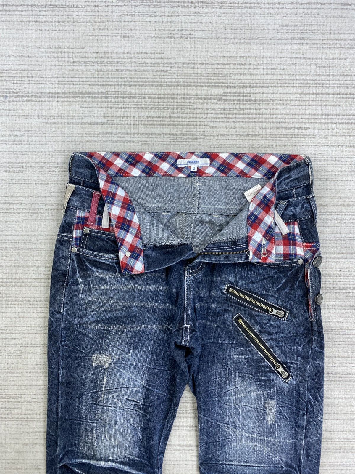 If Six Was Nine Vintage Roddle Japanese Brand Punk Double Waist Denim Pants Size US 31 - 10 Thumbnail