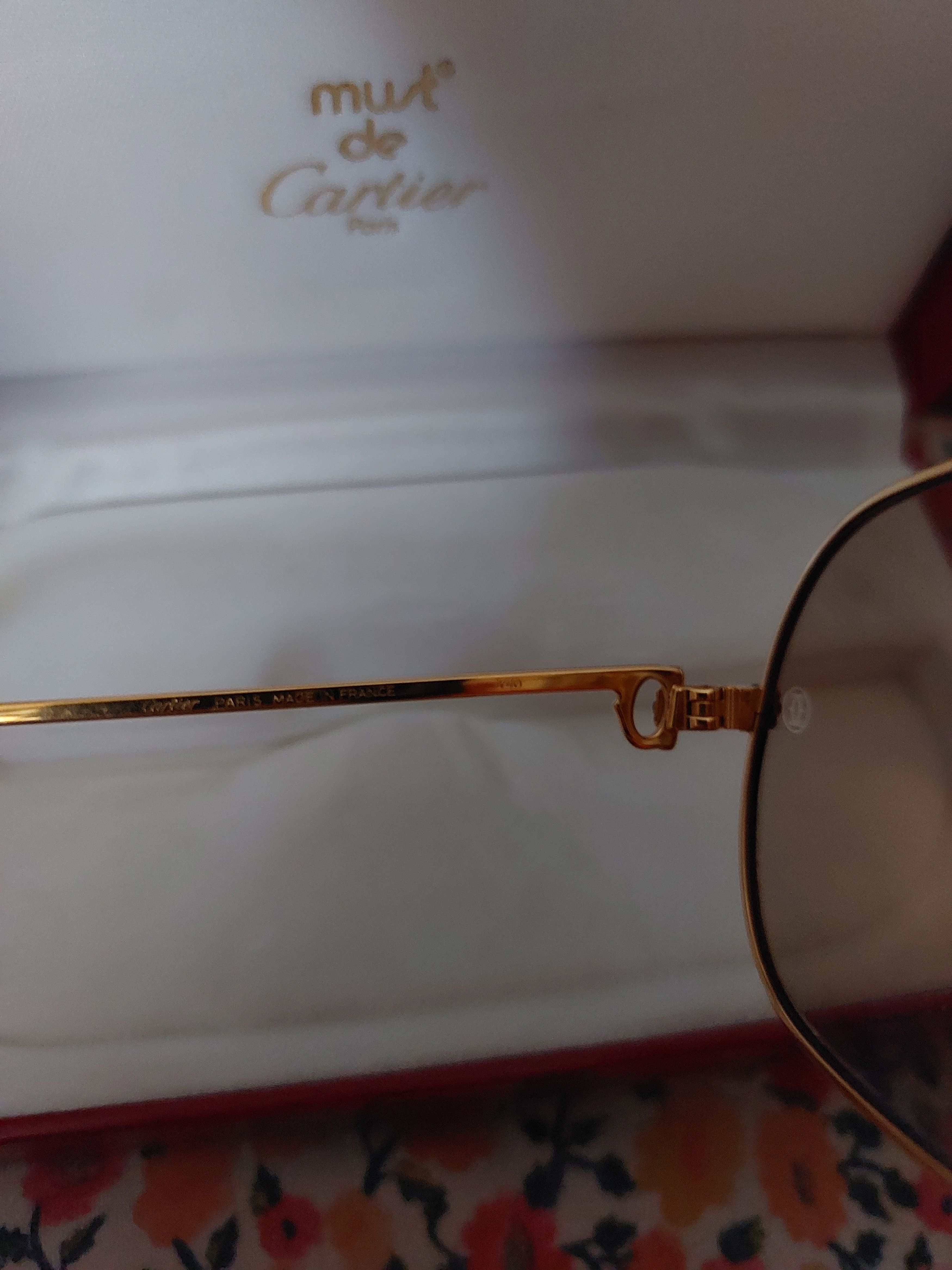 Cartier Vintage Cartier solid gold aviators Size ONE SIZE - 4 Thumbnail