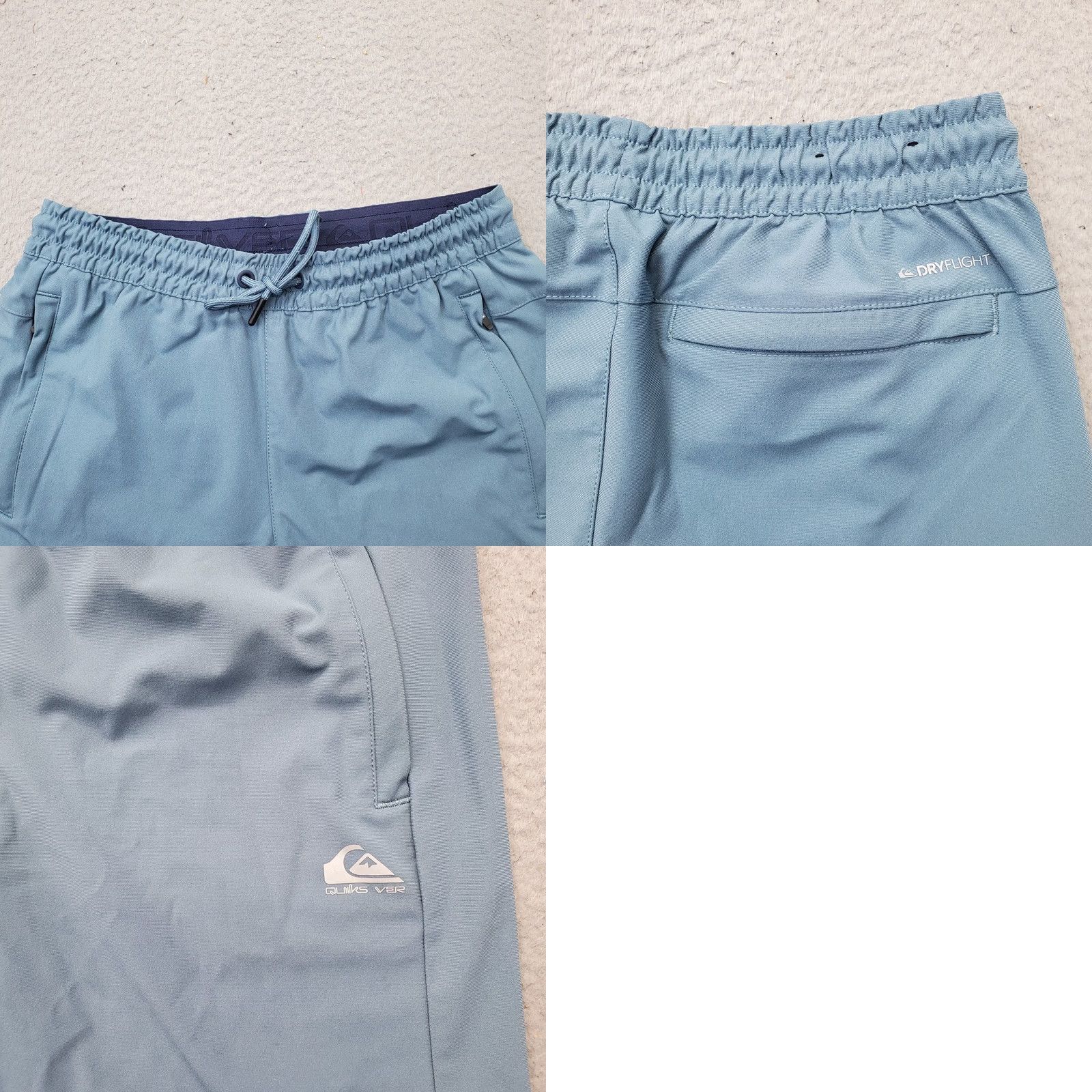 Quiksilver Quiksilver Dry Flight Active Shorts Mens S Blue Stretch Regular Drawstring Bermuda Shorts Mens Blue Stretch Regular Fit Size US 29 - 8 Thumbnail