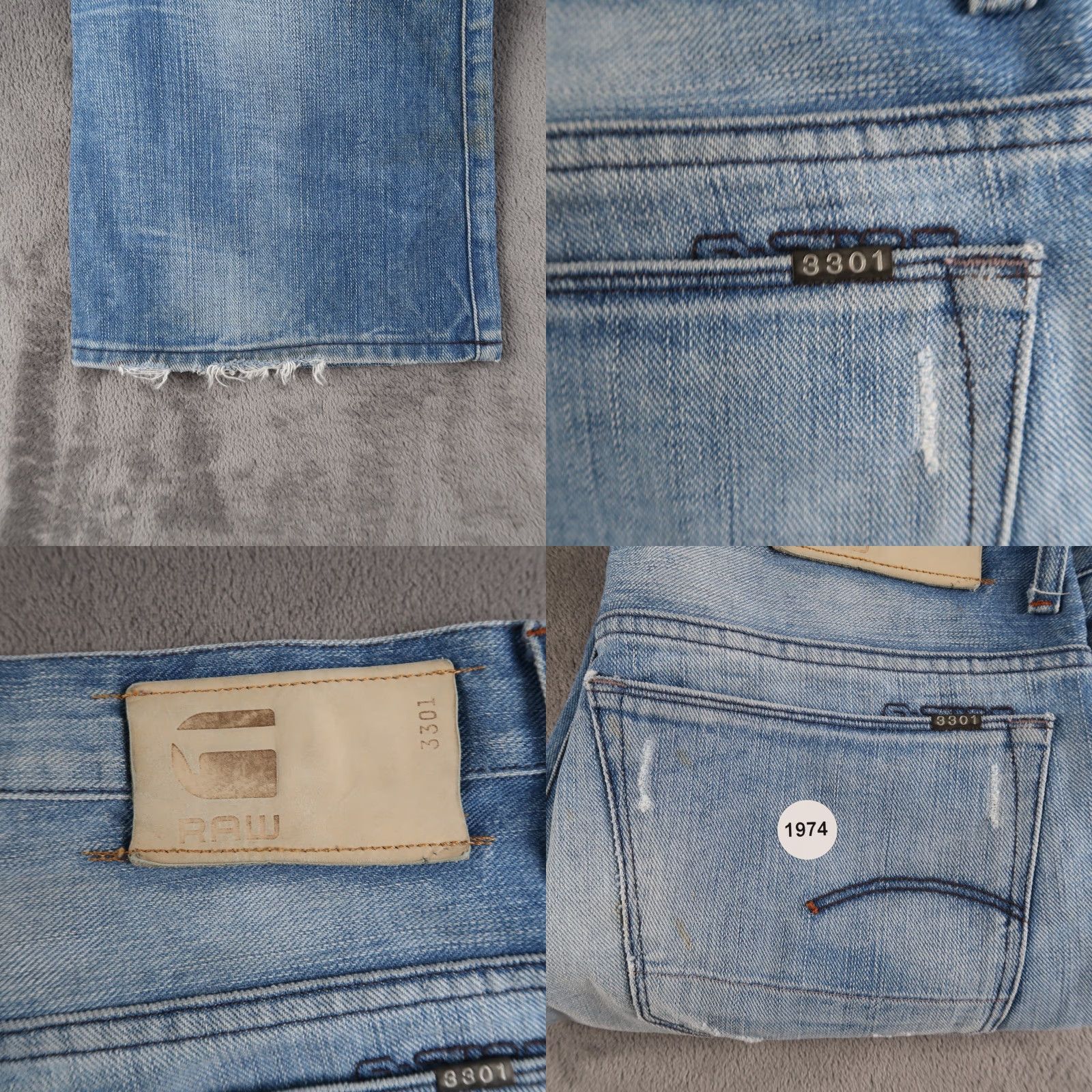 G-Star G-Star Raw Denim Jeans Men's Blue Size 33x30 Bootcut Denim 100% Cotton Button Fly Italy Regular Stretch Jeans Mens Bootscut blue wash 5-Pocket Size US 33 - 11 Thumbnail