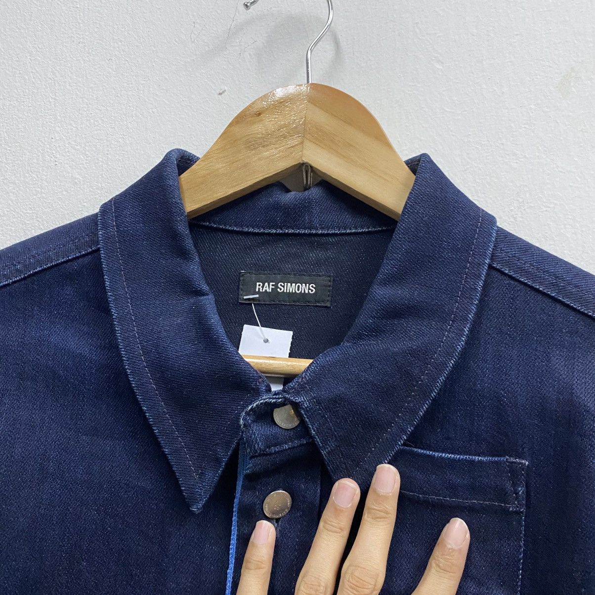Raf Simons RAF simons Denim Shirt With Leather Patch Size US M / EU 48-50 / 2 - 10 Thumbnail