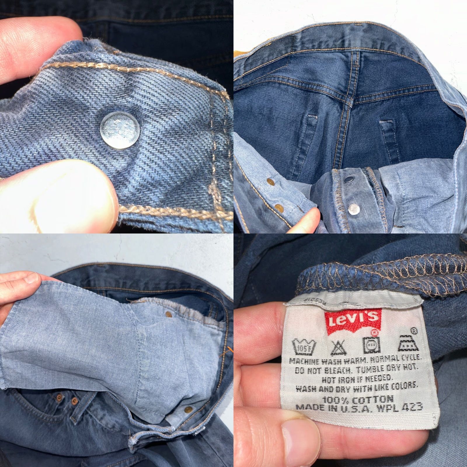 Levi's VINTAGE Levi's 501 Jeans USA 90s Straight Leg Blue 33x30 Regular Mens Authentic Denim Sustainable Comfort Size US 33 - 9 Thumbnail