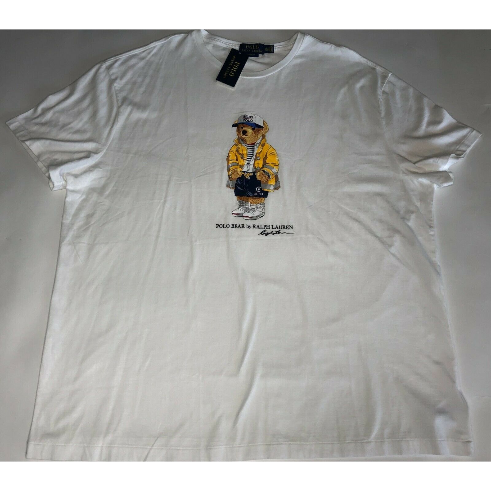 Polo Ralph Lauren CP93 Nautical Rain Coat Bear Shirt Men XXL