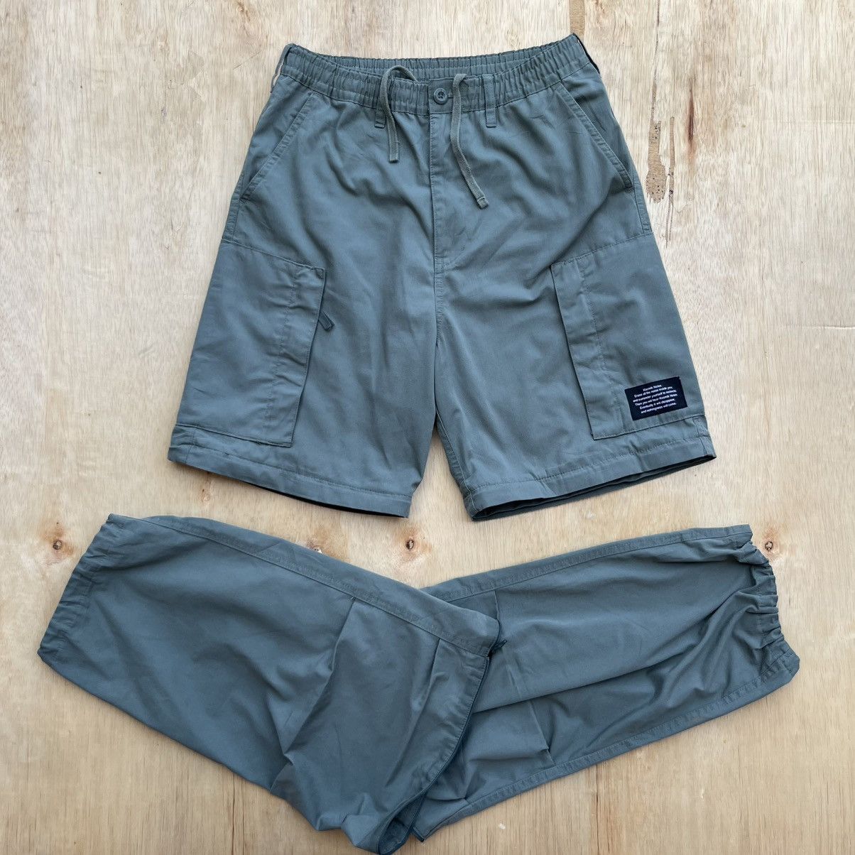 Undercover GU x UNDERCOVER OLIVE GREEN CARGO LONG SHORT BALLON PANTS Size US 31 - 7 Thumbnail