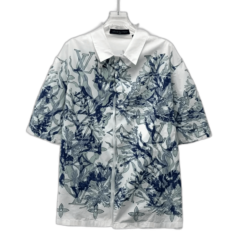 Louis Vuitton Louis Vuitton Blue Short Sleeve Shirt -2505 Size US L / EU 52-54 / 3 - 1 Thumbnail