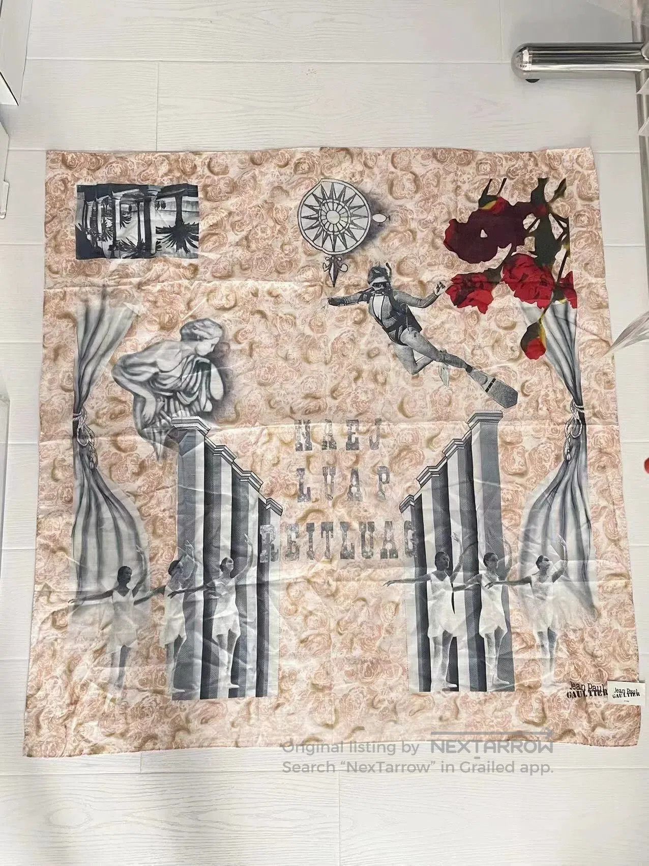 Jean Paul Gaultier 90s Silk Scarf.