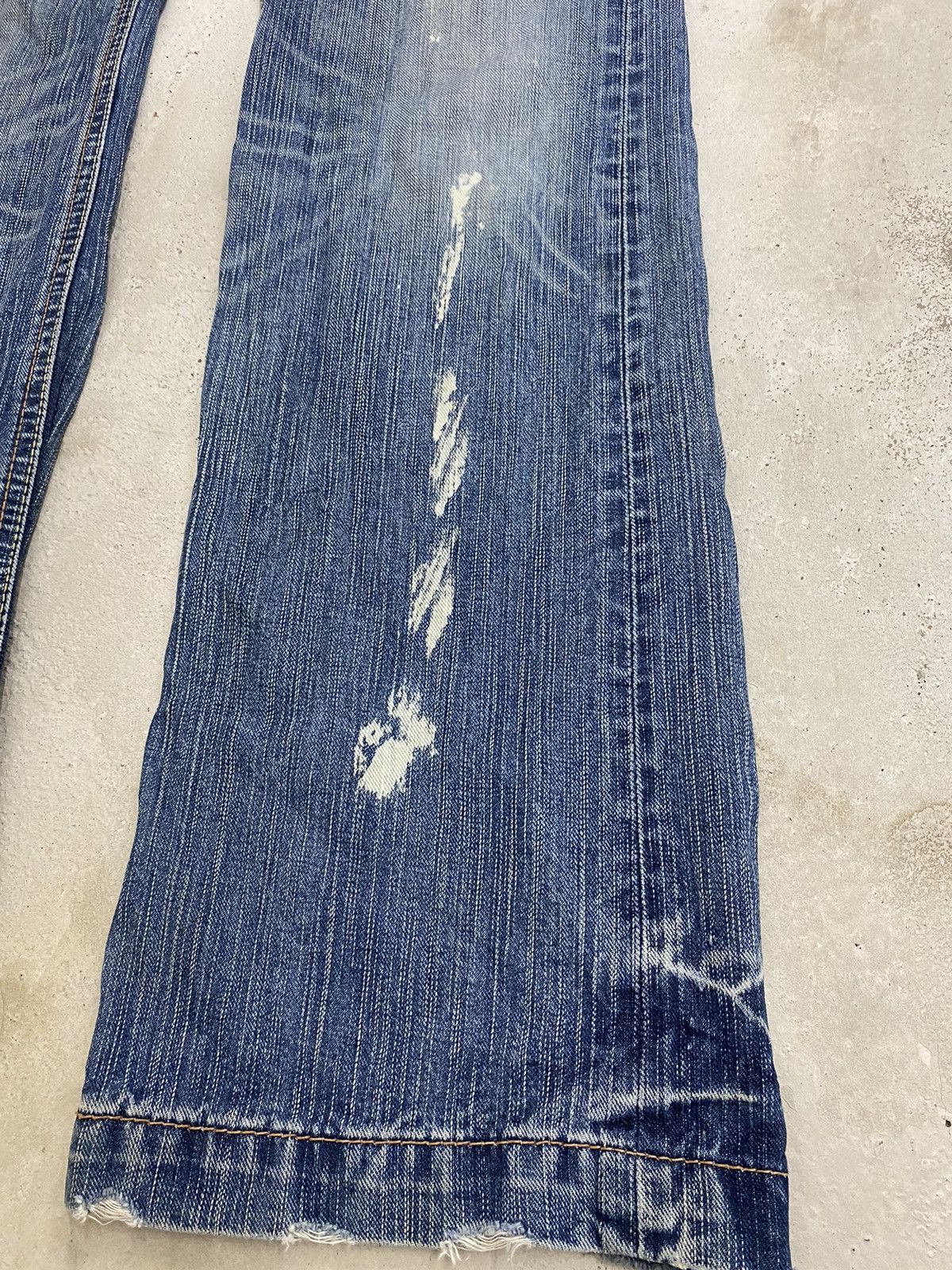If Six Was Nine Le Jean De Base Francais Clawn Mark Blue Way Abstract Paint Size US 32 / EU 48 - 7 Thumbnail