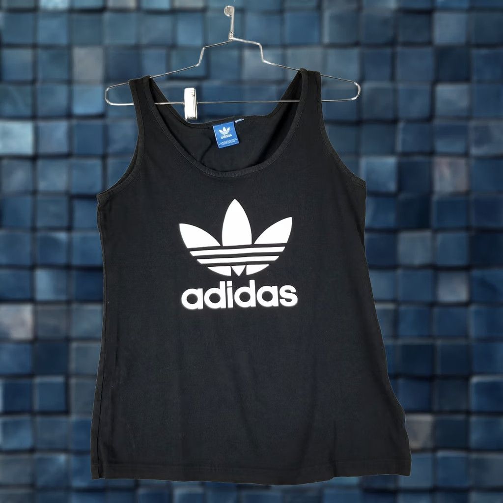 Adidas VINTAGE Adidas Trefoil Shirt Men S Black Tank Top Shirt Size US S / EU 44-46 / 1 - 1 Thumbnail