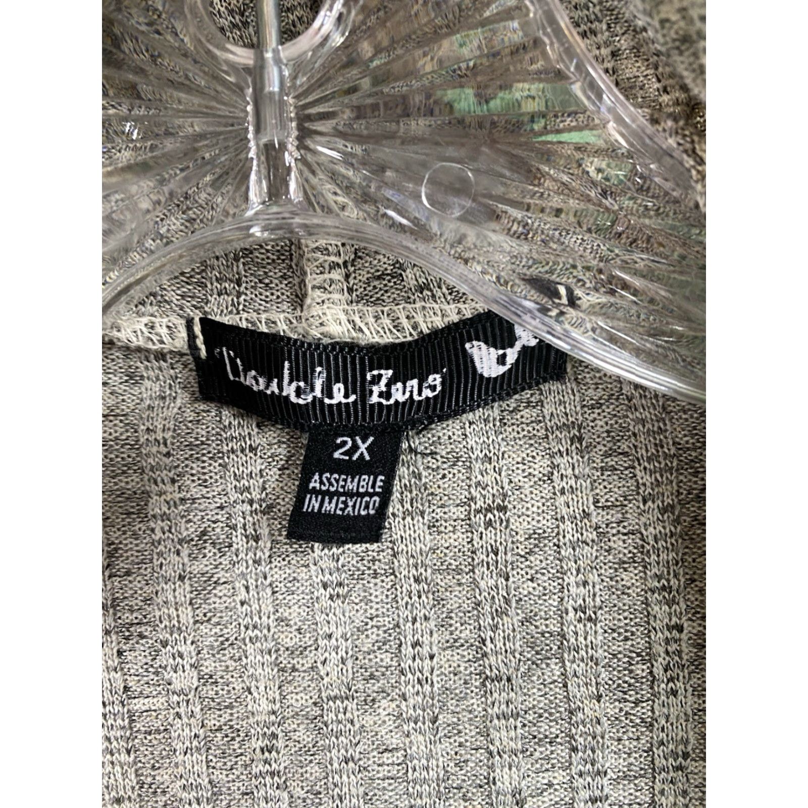 Doublet Double Zero Cardigan Womens 2X Hooded Beige Lightweight Pockets Ribbed Open V-Neck Knit Regular Long Sleeve Marled Vintage No Size XXL / US 16-18 / IT 52-54 - 3 Thumbnail