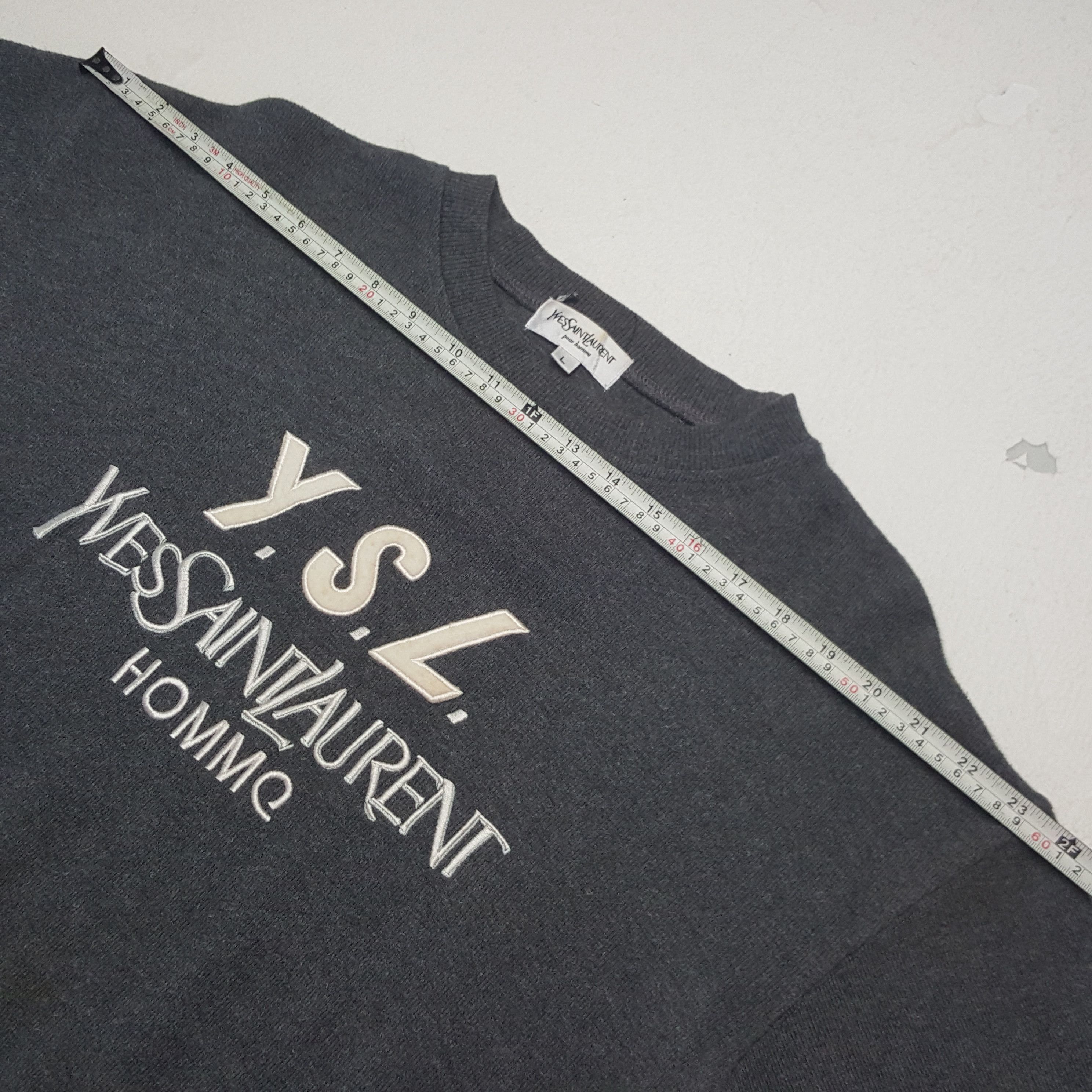 Vintage Vintage Yves Saint Laurent YSL Italian Brand Sweatshirt Size US L / EU 52-54 / 3 - 5 Thumbnail