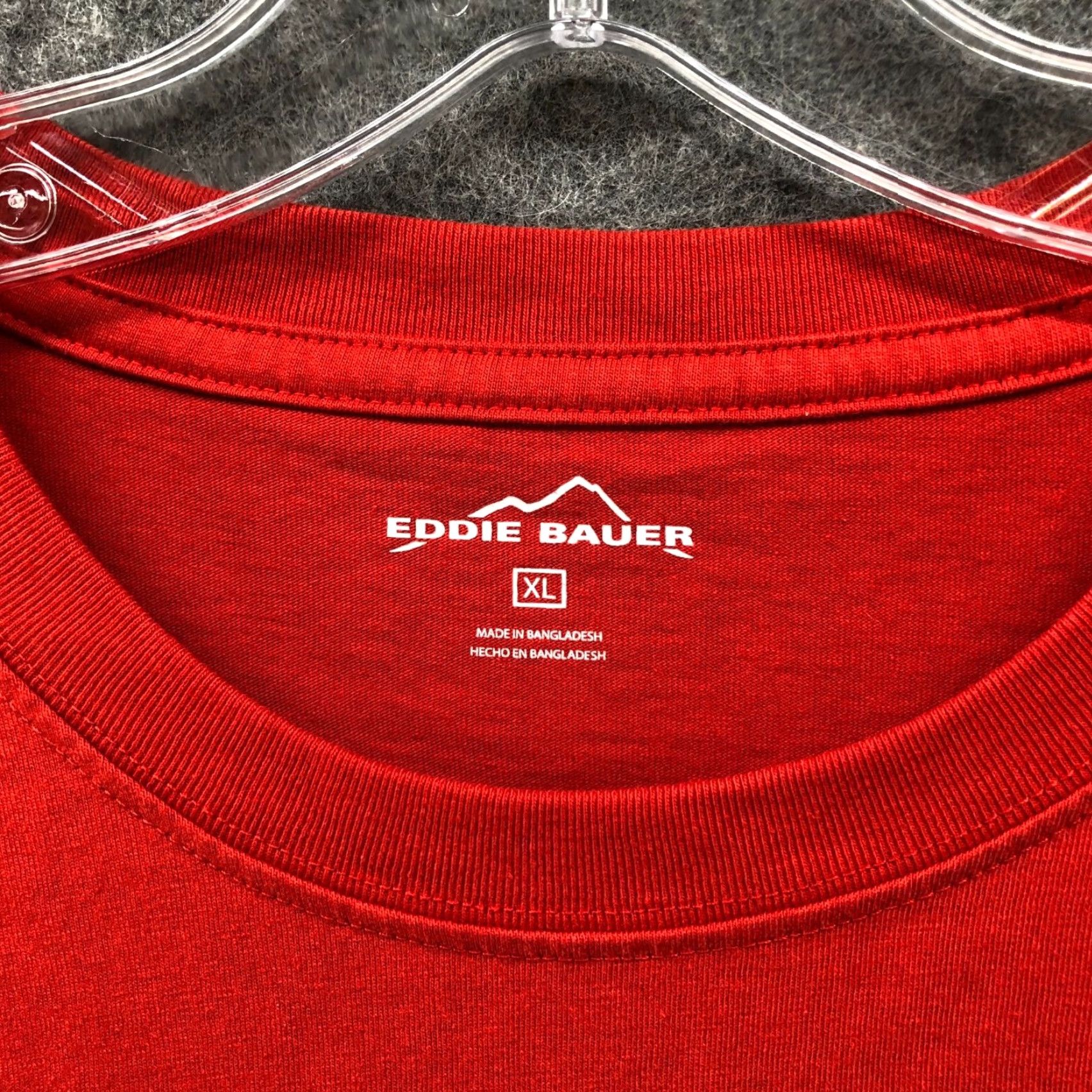 Eddie Bauer Eddie Bauer T Shirt Mens XL Short Sleeve Crewneck Orange Cotton Polyester Knit Crew Neck Short Sleeve Shirt Size US XL / EU 56 / 4 - 6 Thumbnail