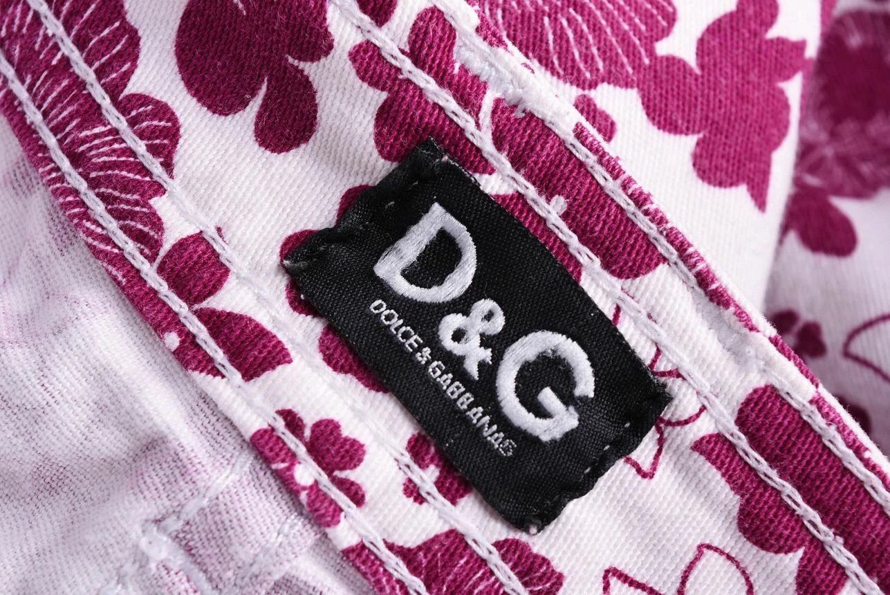 Dolce & Gabbana Women's D&G Dolce & Gabbana Floral Print Denim Pants W30 L21 Size 30" / US 8 / IT 44 - 7 Thumbnail