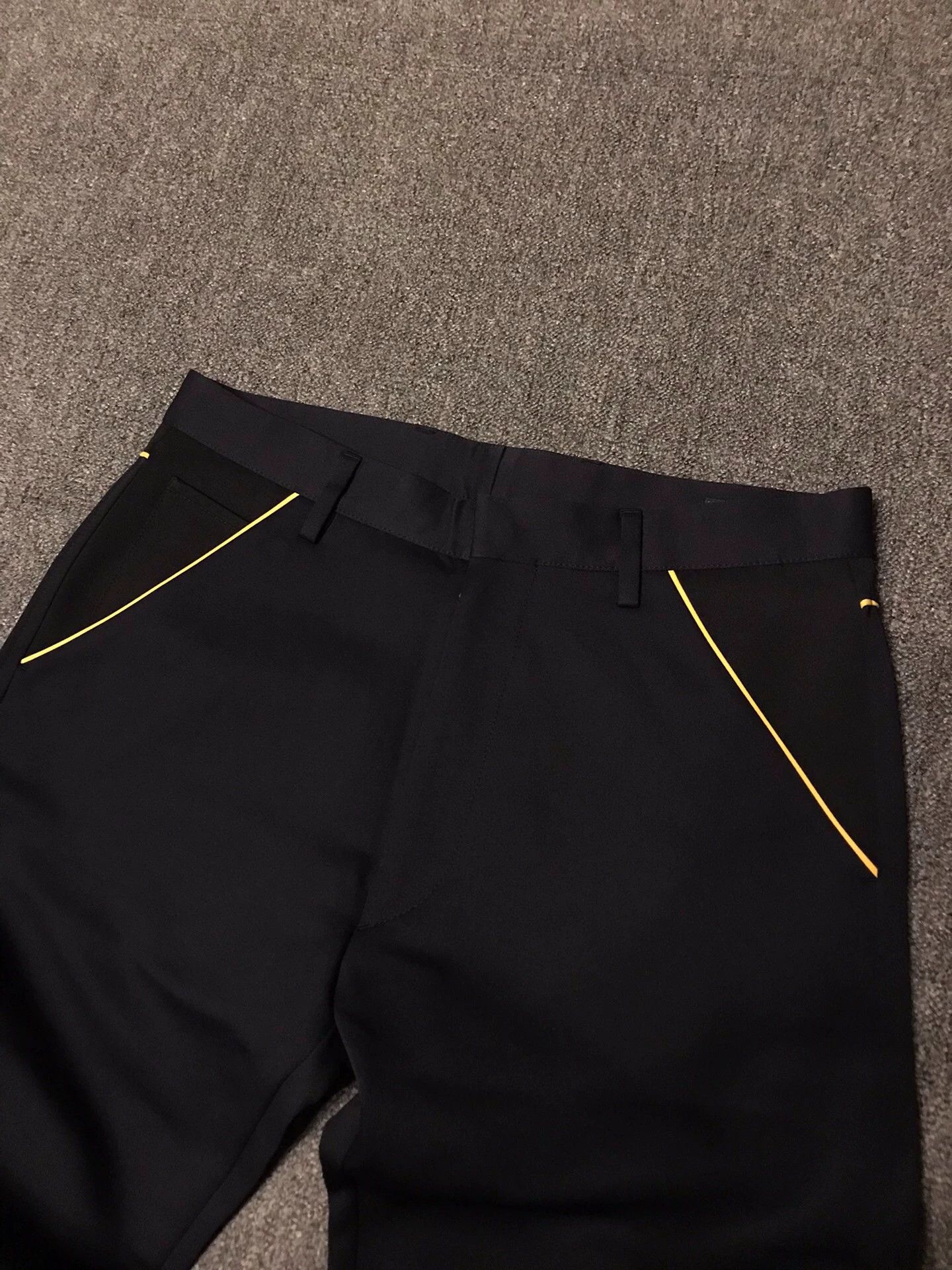 Prada Prada pants 48 new unfinished hem contrast back pocket logo Size US 32 / EU 48 - 2 Thumbnail