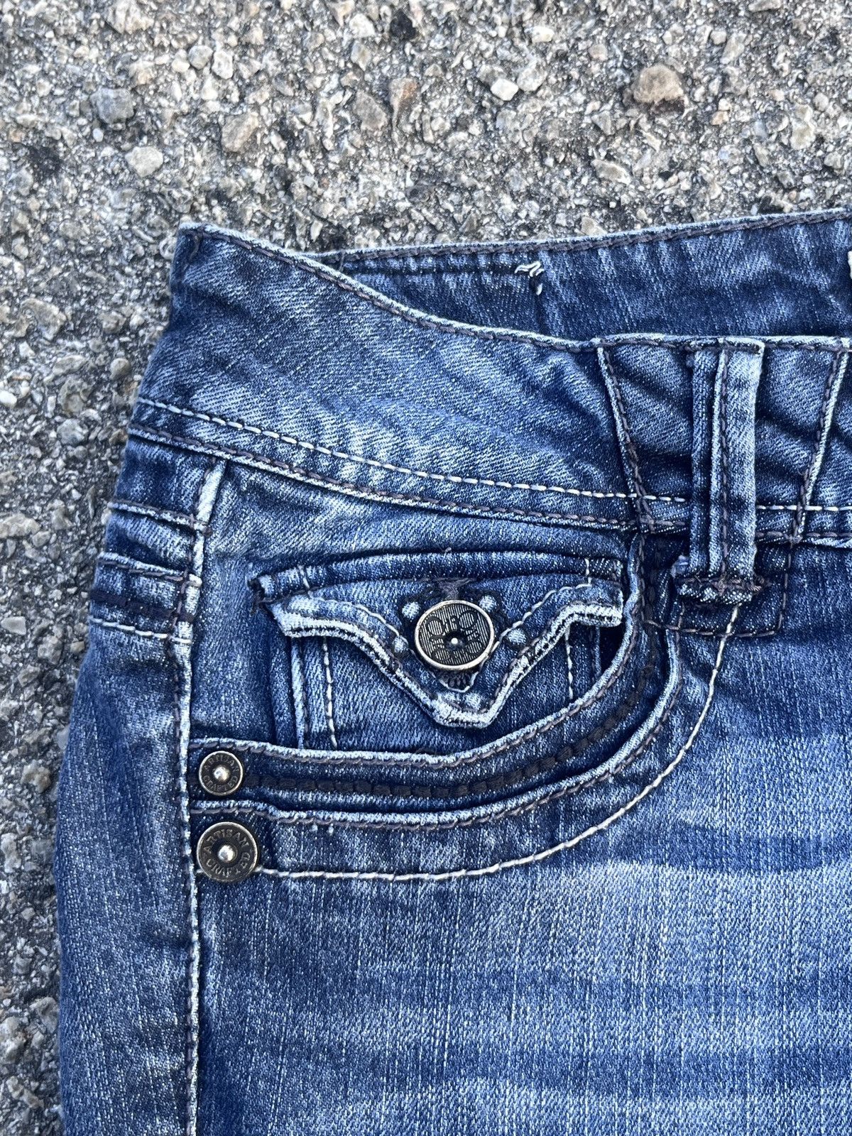 Japanese Brand × Vintage Artisan Denim Blue Flare Jean Size US 30 / EU 46 - 9 Thumbnail