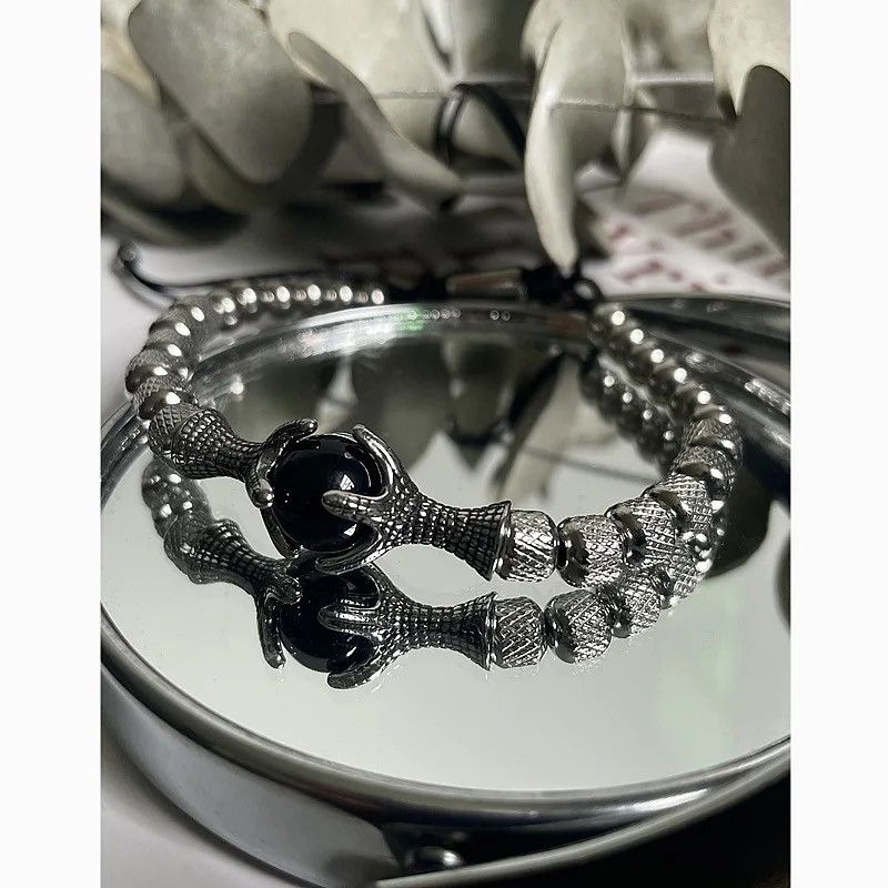 Jewelry Punk rock adjustable dragon claw ball chain bracelet retro Size ONE SIZE - 6 Thumbnail