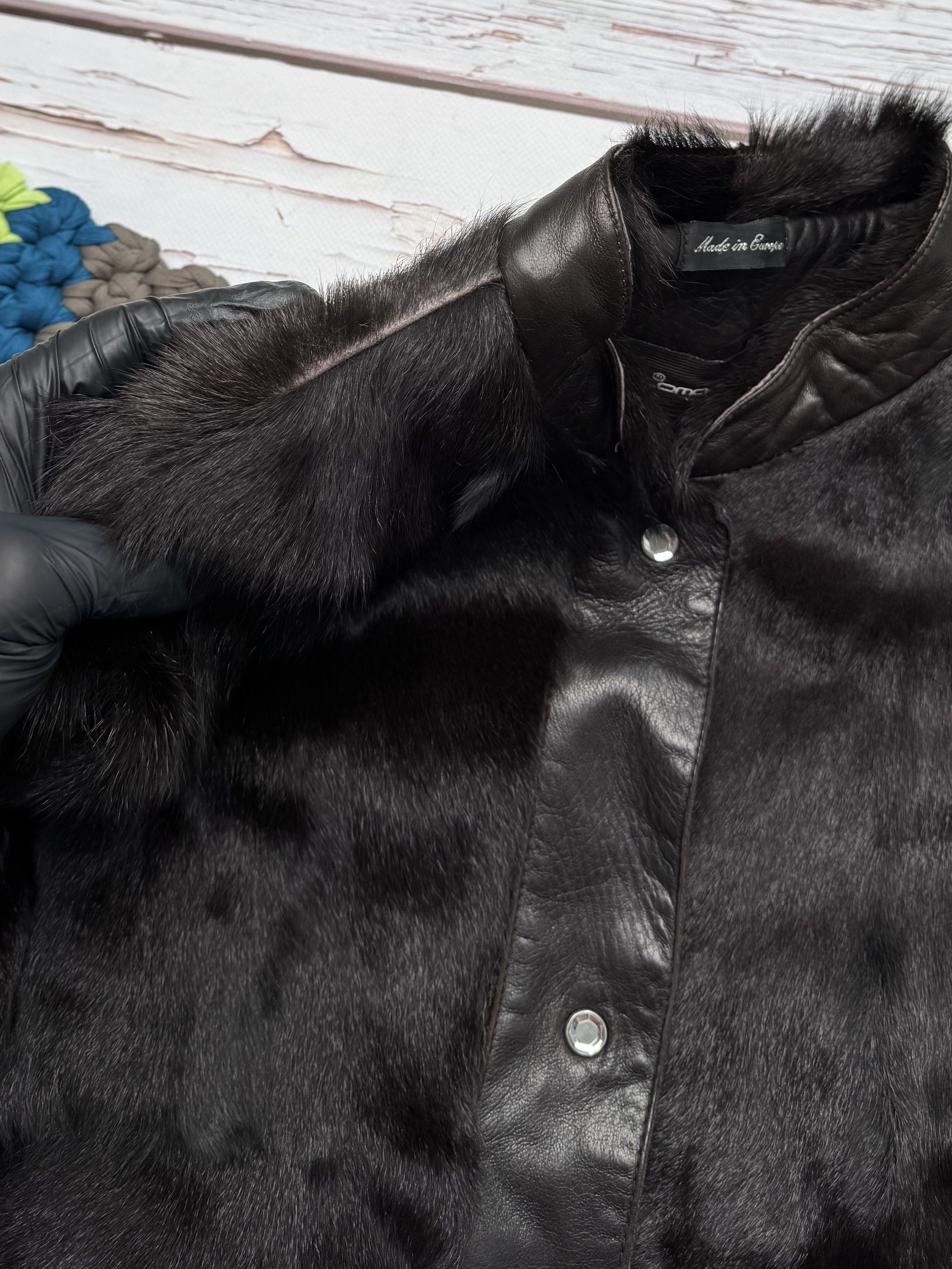 Vintage Women Vintage Real Fur Coat Dark Brown Leather Long Jacket Size S / US 4 / IT 40 - 11 Thumbnail
