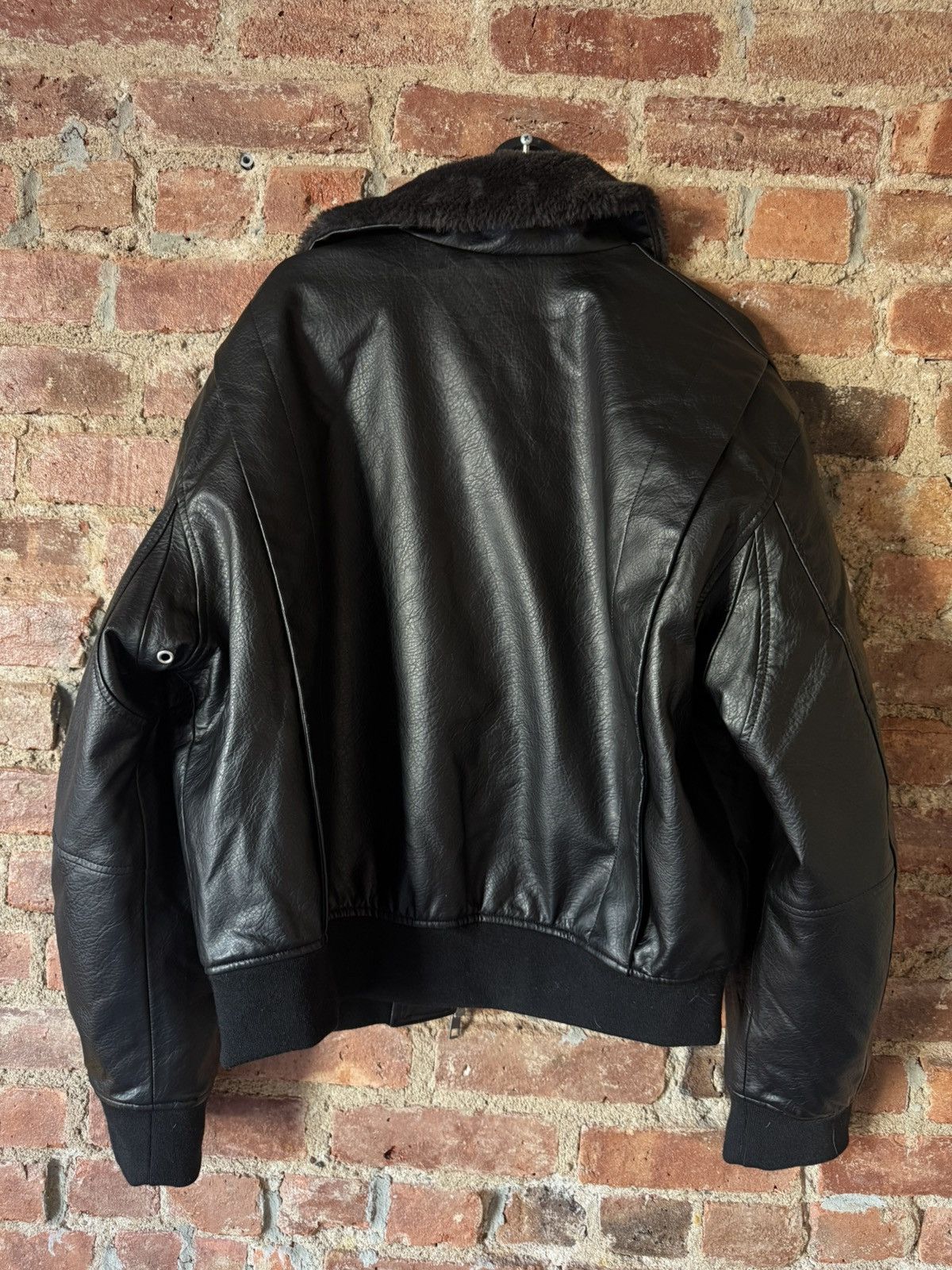 Frankie Shop Flight leather bomber jacket ysl style Size ONE SIZE - 7 Thumbnail