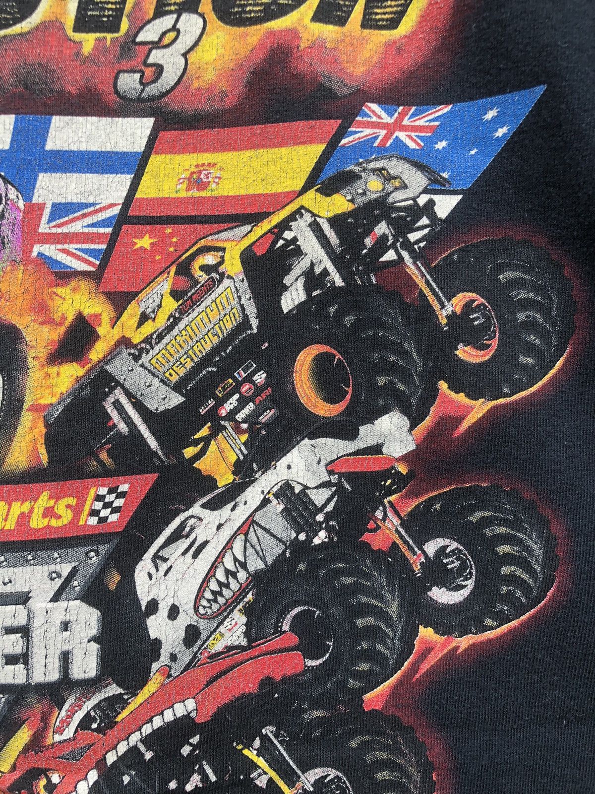 NASCAR × Vintage Vintage Y2K Tour Of Distruction Monster Jam Tshirt Size US M / EU 48-50 / 2 - 12 Thumbnail