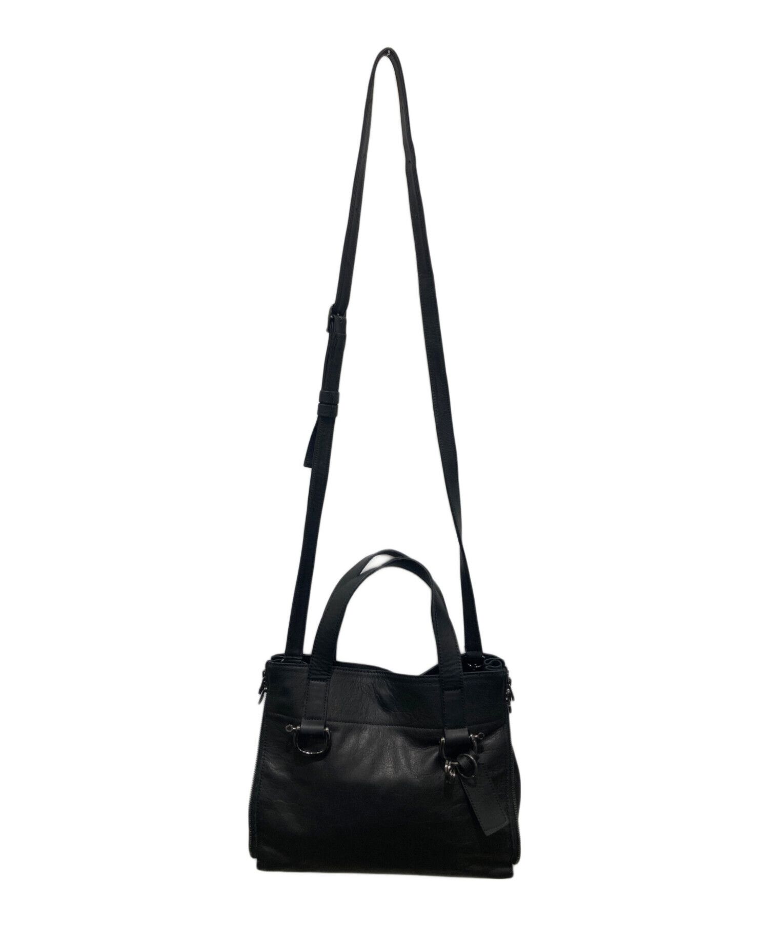 Yohji Yamamoto discord Yohji Yamamoto cow leather zipper handbag Size ONE SIZE - 3 Thumbnail