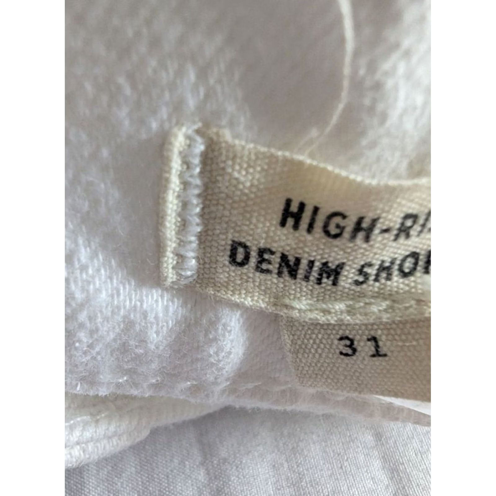 Madewell Madewell High-Rise Denim Shorts - White - 31 - Raw Hem Size 24" / US 00 / IT 34 - 4 Thumbnail