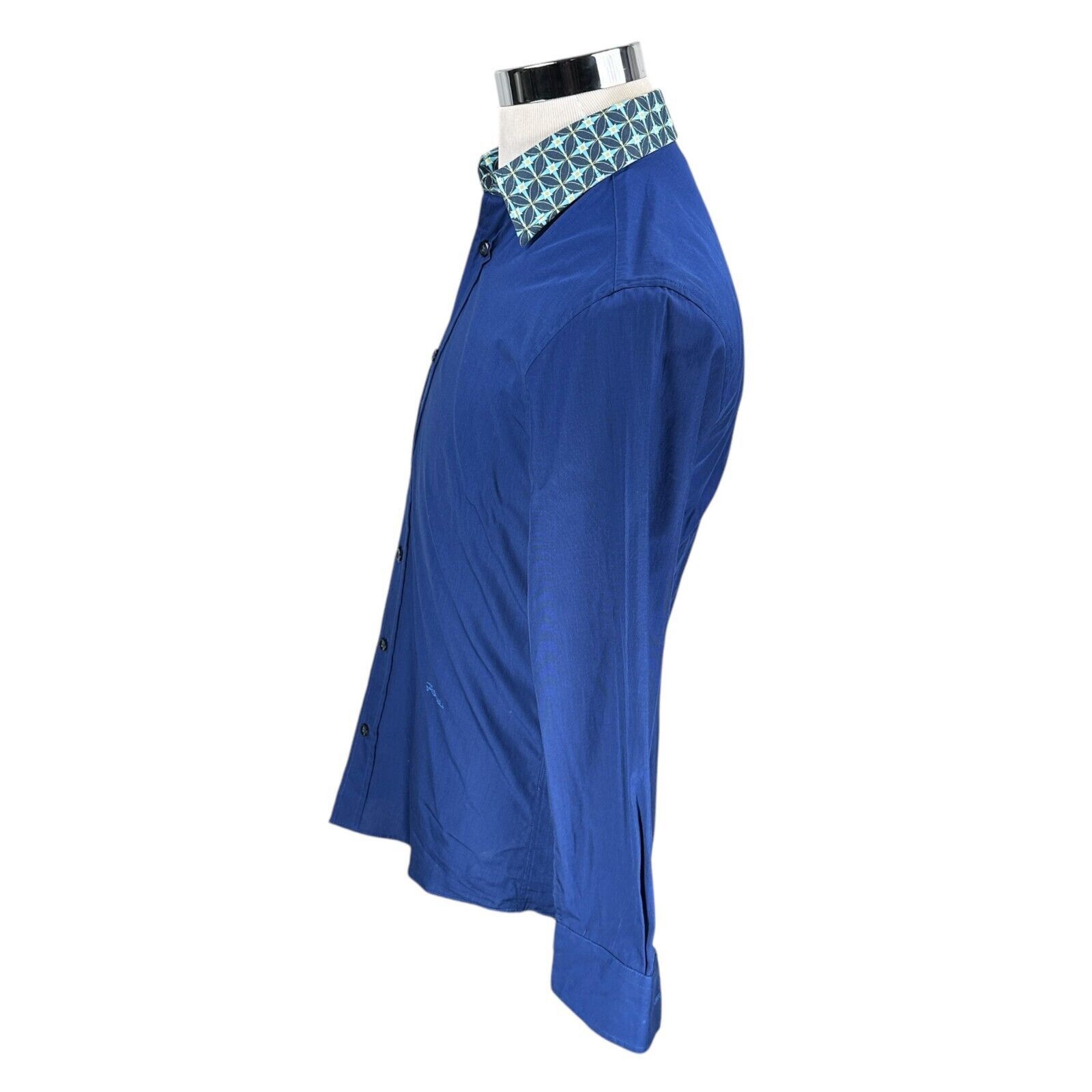 Just Cavalli Just Cavalli Dress Shirt Men’s 46 Blue Long Sleeve Button-Up Size US S / EU 44-46 / 1 - 5 Thumbnail