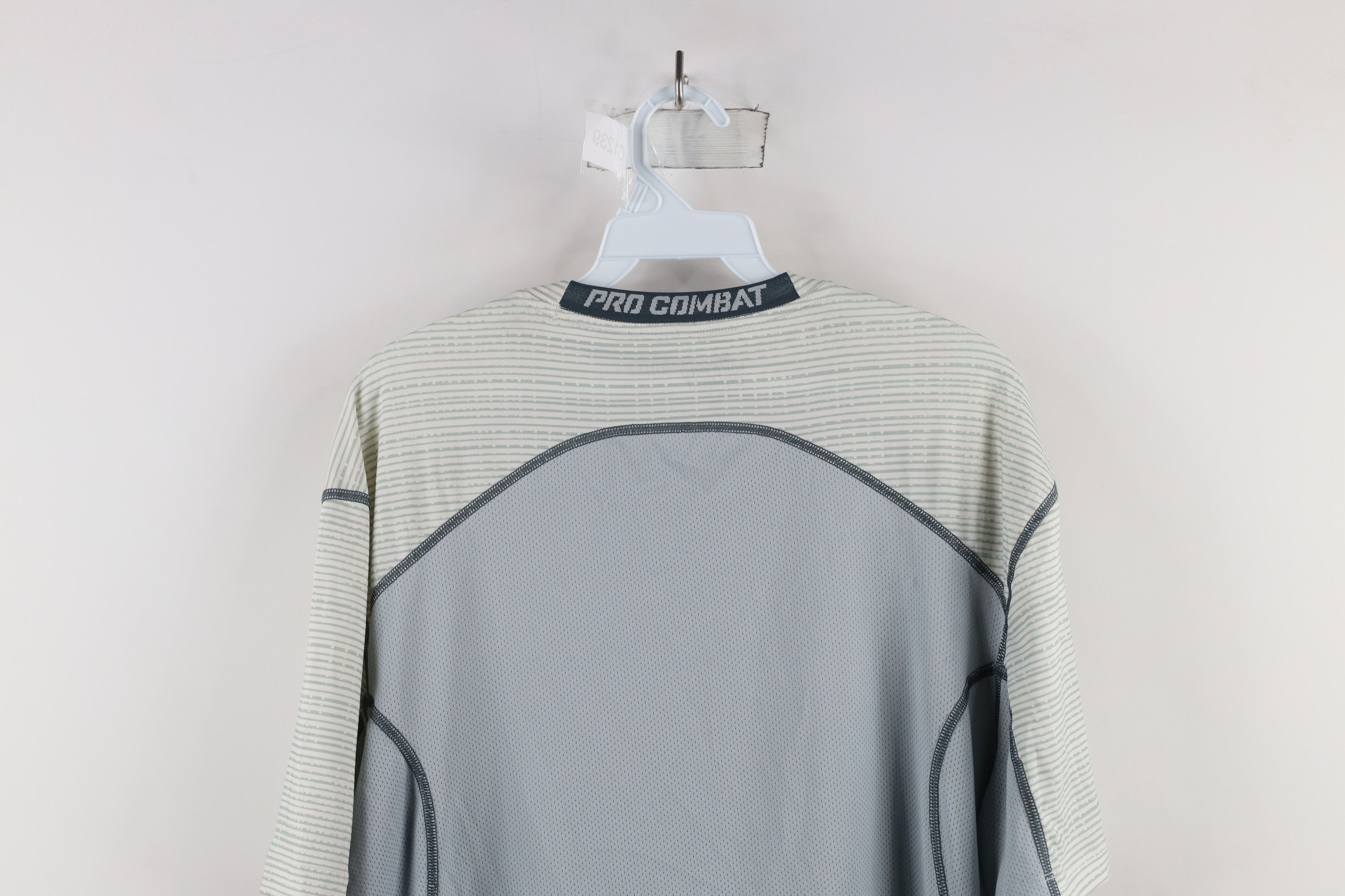 Nike × Vintage Nike Pro Combat Short Sleeve Training Gym T-Shirt Gray Size US XL / EU 56 / 4 - 12 Thumbnail