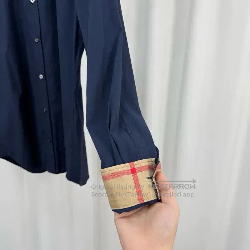 Burberry Burberry Navy Long Sleeve Cotton Shirt. Size US M / EU 48-50 / 2 - 4 Thumbnail