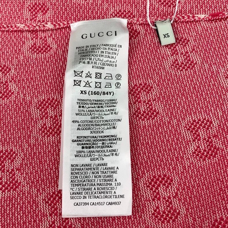 Gucci GucciPink logo jacquart full-print wool round-neck short-sl Size XS / US 0-2 / IT 36-38 - 7 Thumbnail