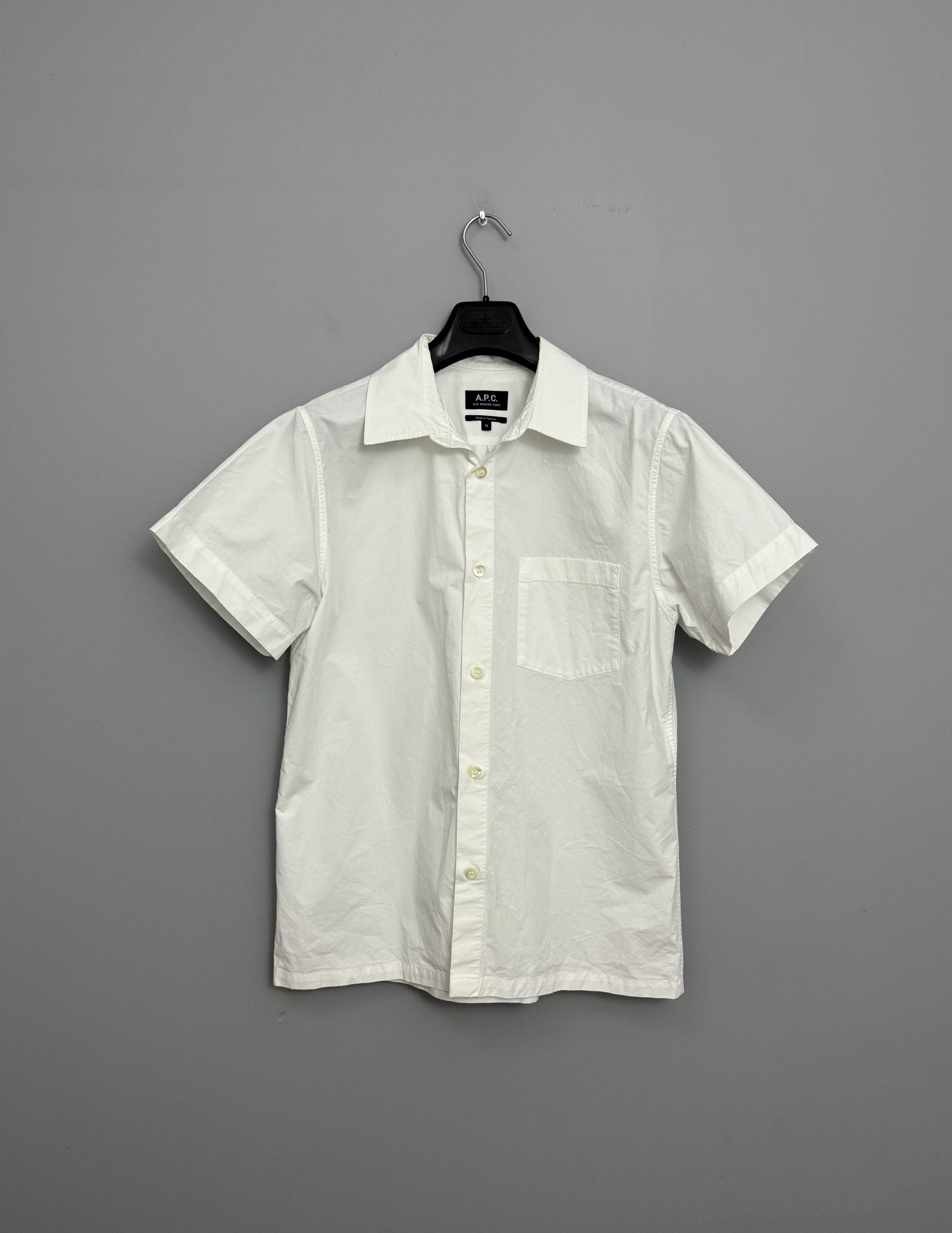 A.P.C. Formal Classic Shirt Short Sleeve Button Front Size M
